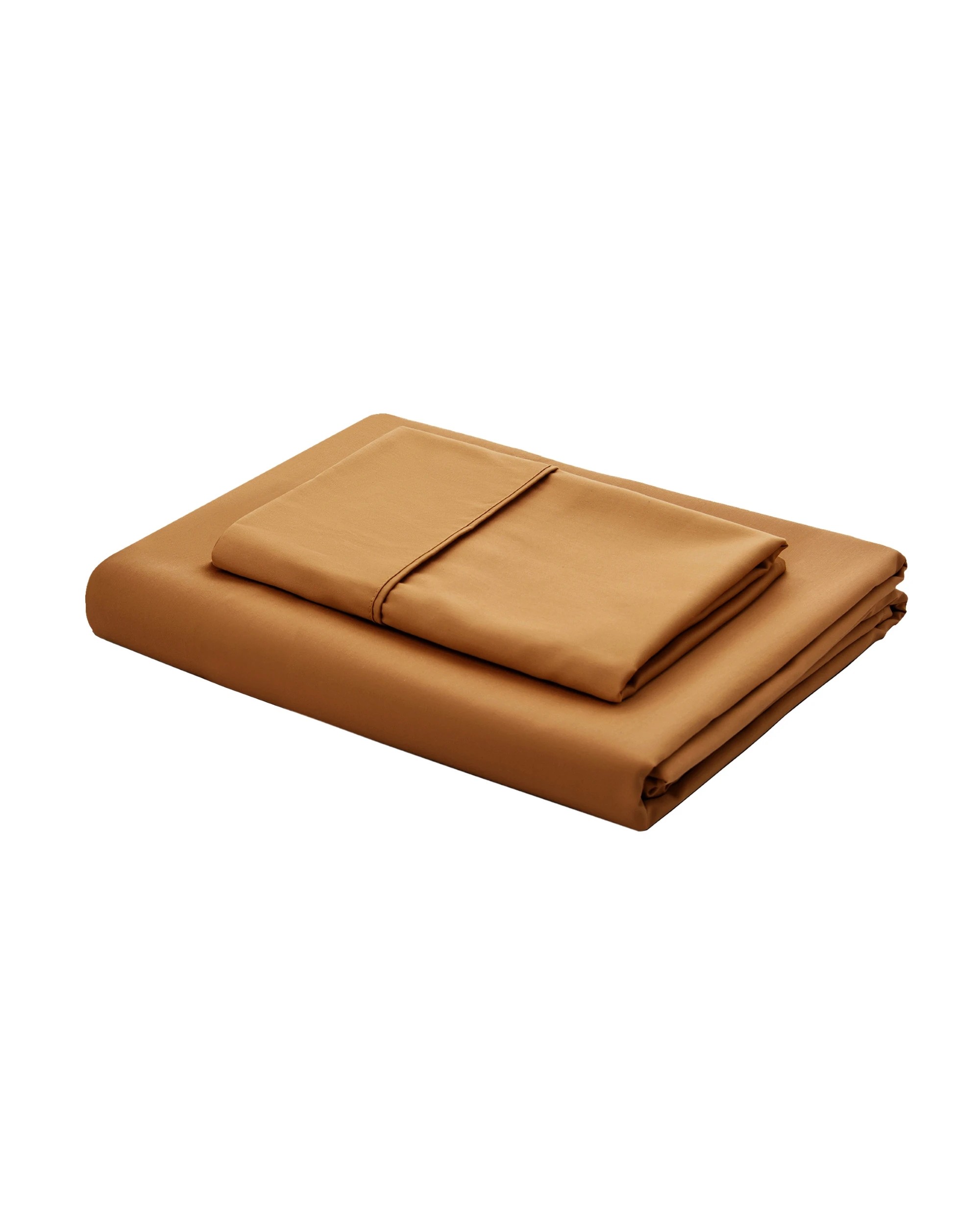 4 Serene 400TC Bamboo Cotton Sateen Fitted Sheet Set - Single Bed - Rust, 4 of 5