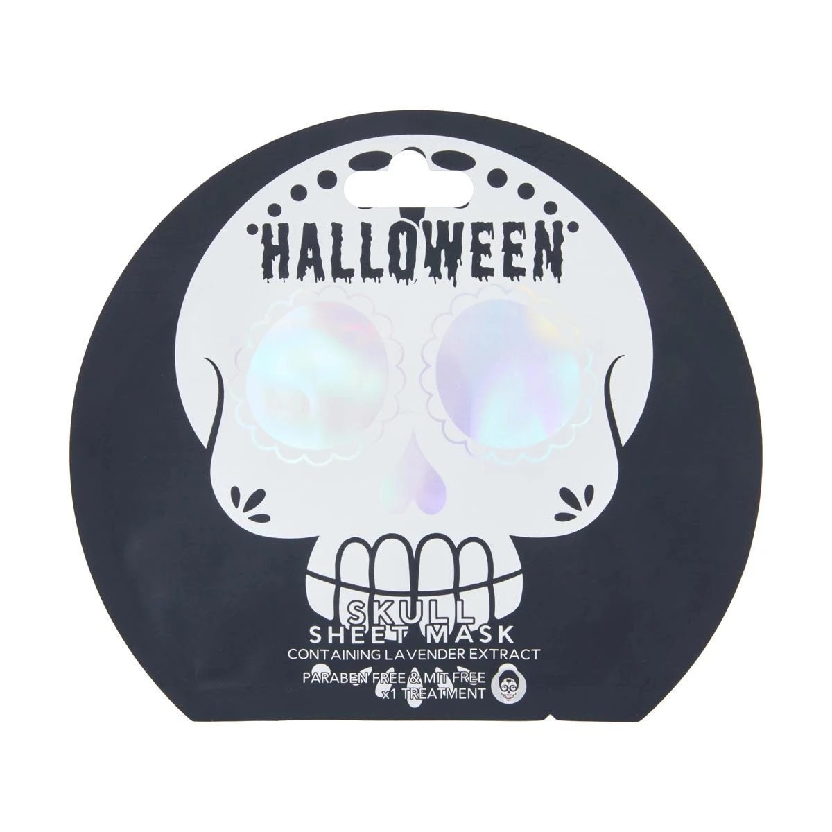 1 Halloween Skull Sheet Mask - Lavender Extract, 1 of 2
