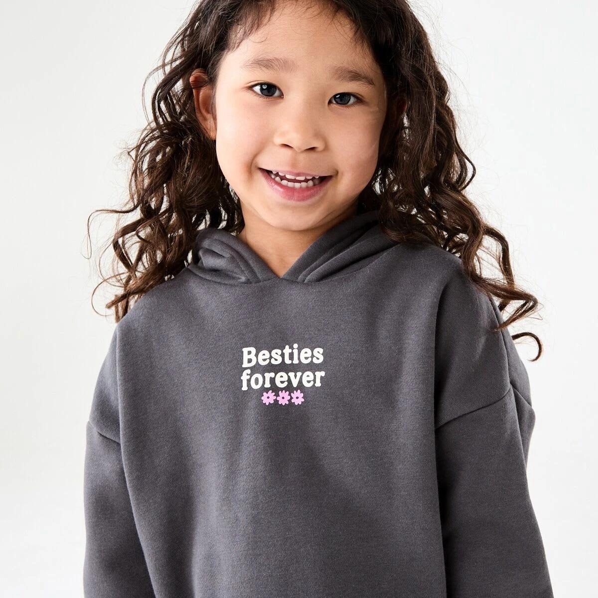 3 Oversized Hoodie FLOWER BESTIES FOREVER GREY, 3 of 6