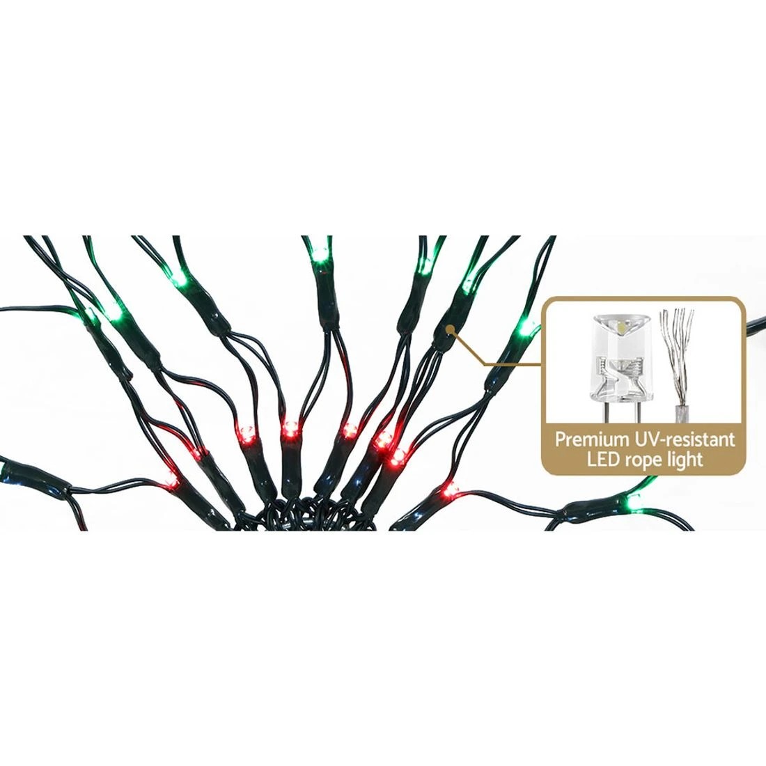 5 Jingle Jollys Christmas Lights 130cm Snow 130 Led Decorations Led String Lights Indoor Outdoor Weather Resistant - Multi, 5 of 8