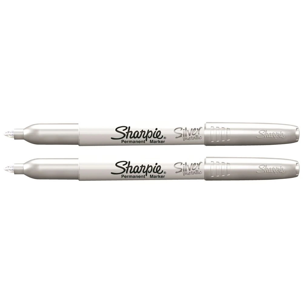 2 Sharpie Fine Permanent Marker Metallic Silver 2 Pack, 2 of 10