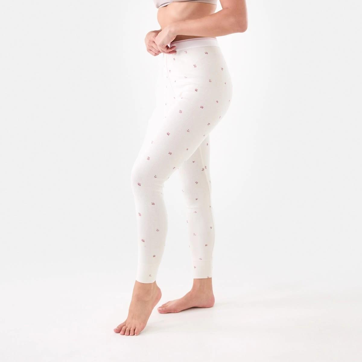 2 Thermal Pointelle Leggings Wntr Ditsy, 2 of 4