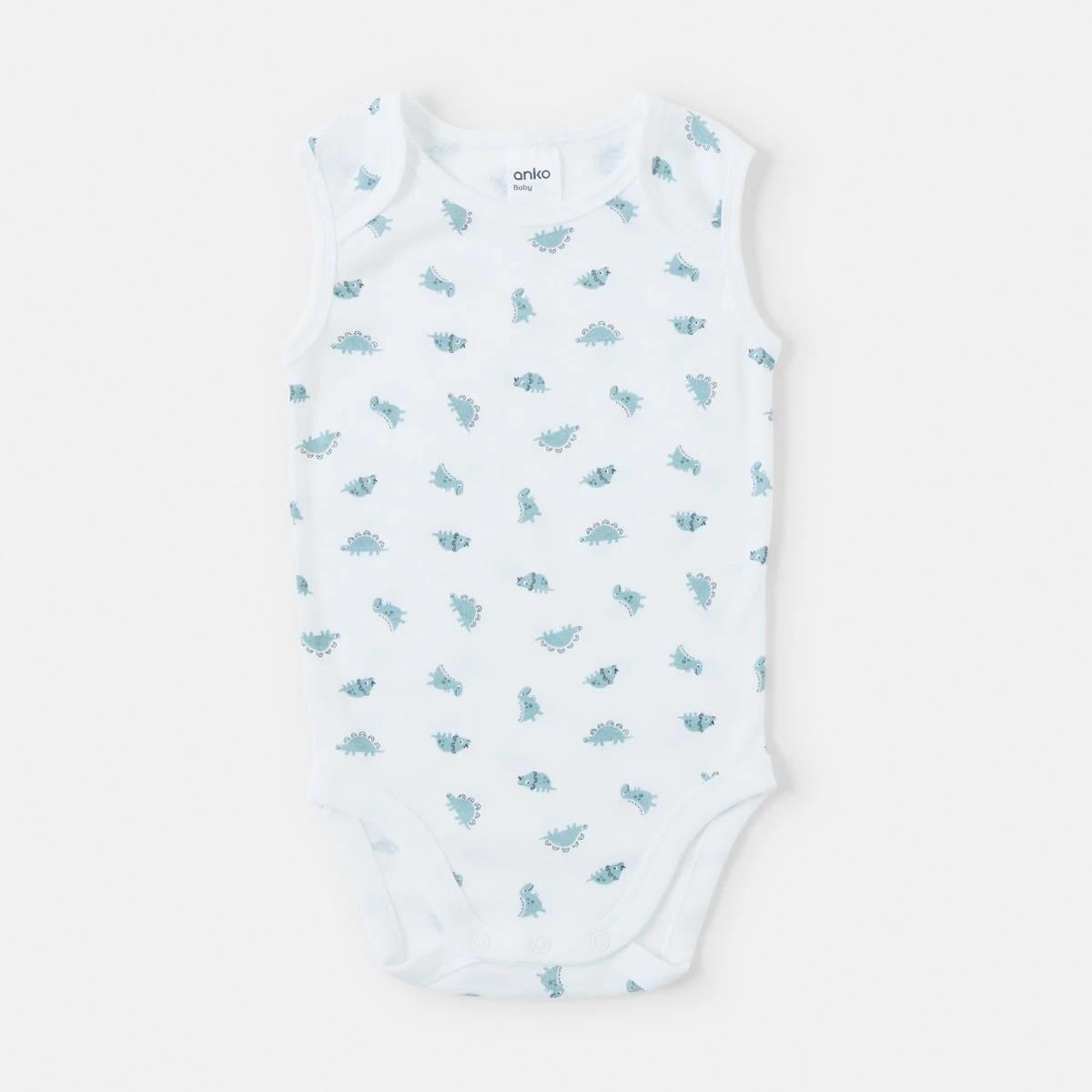 7 5 Pack Sleeveless Bodysuits Dino, 7 of 10