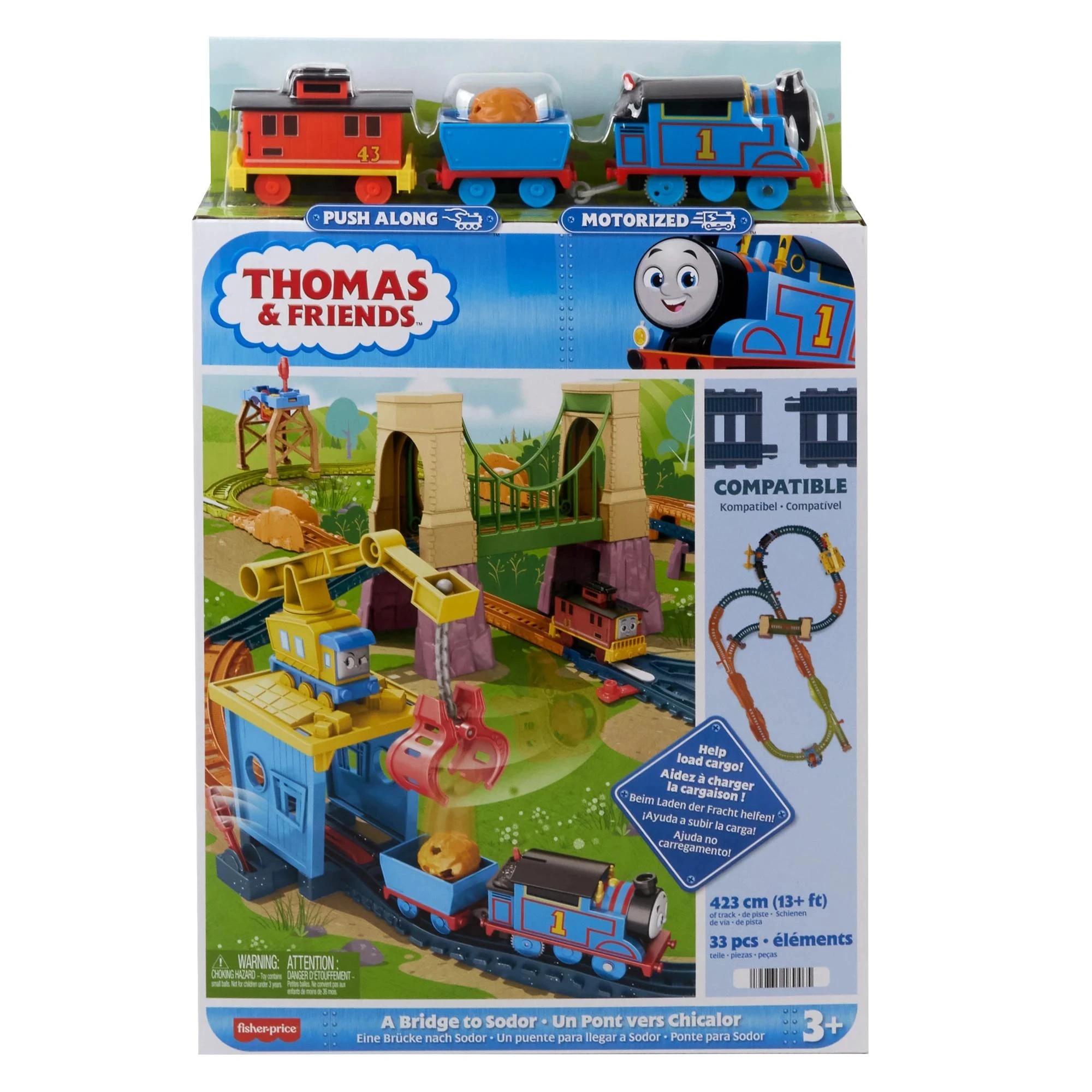 1 Thomas & Friends Adventures with Thomas & Brake Car Bruno Motorized Toy Train & Track Set - Multi, 1 of 5