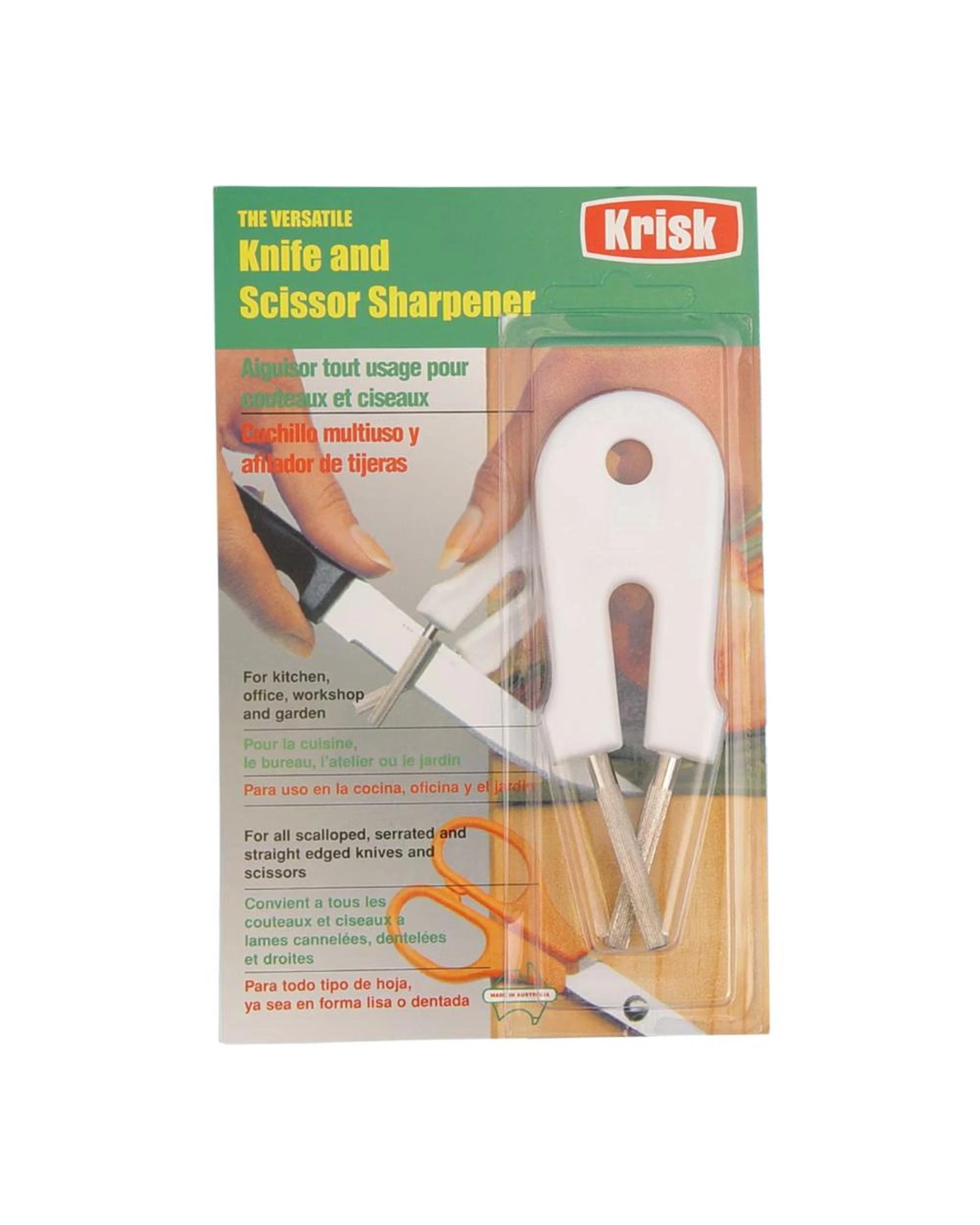 2 Krisk Knife and Scissor Sharpener White  Pack of 2, 2 of 3