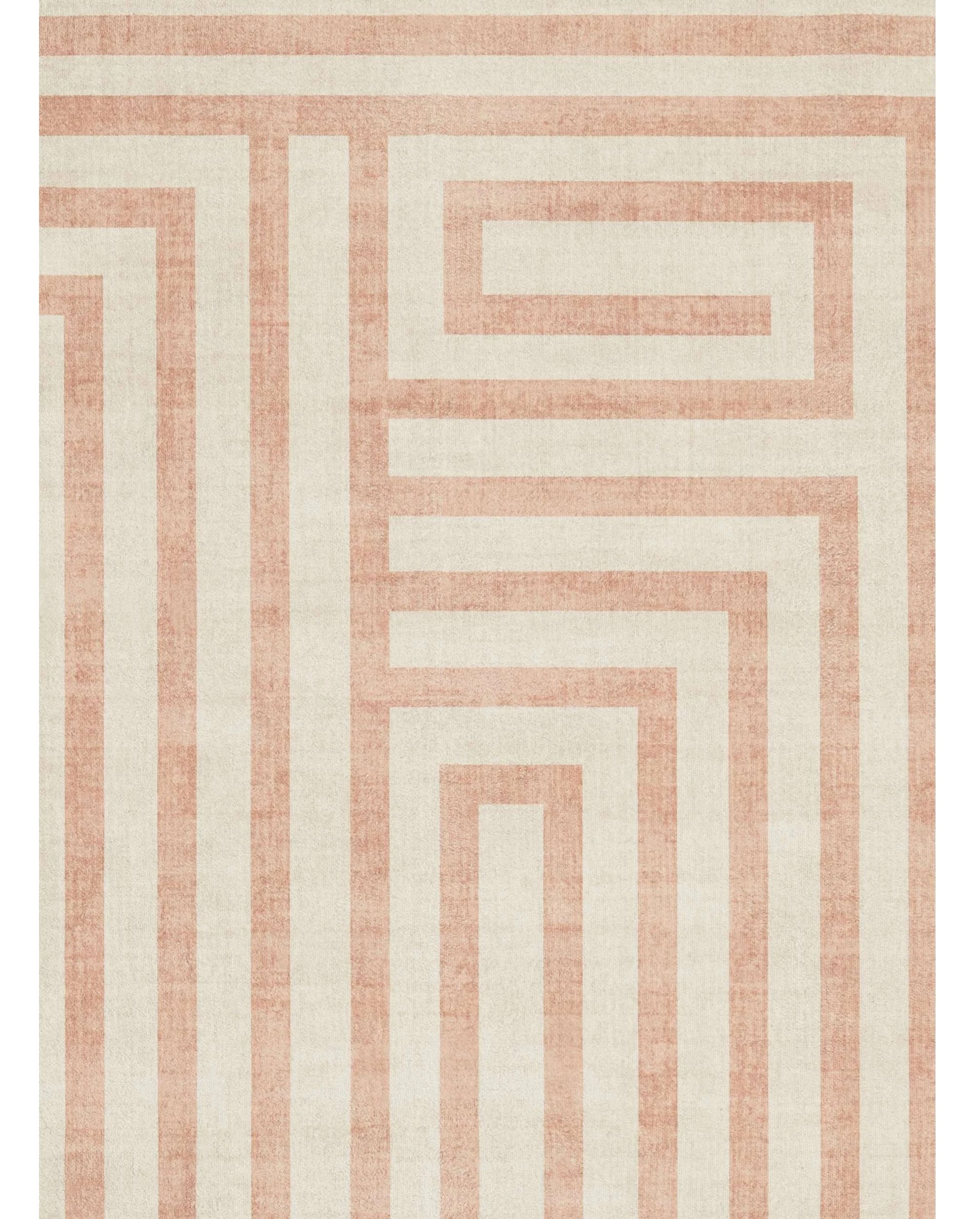 7 Loopsie Makini Geometric Washable Rug-290cm x 200cm - Beige, 7 of 8