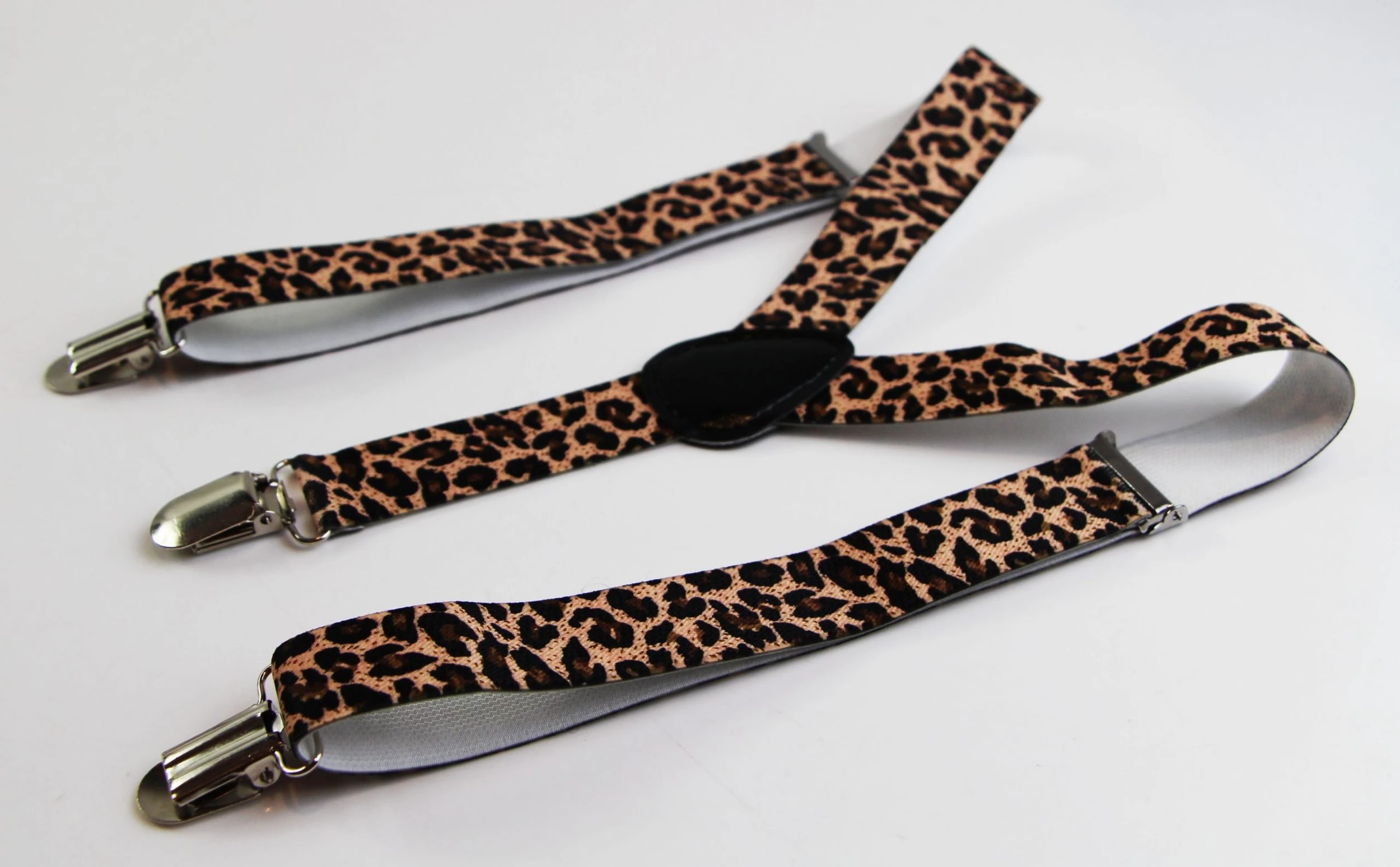 4 Zasel Boys Adjustable Natural Leopard Patterned Suspenders - Multi - Multi, 4 of 4