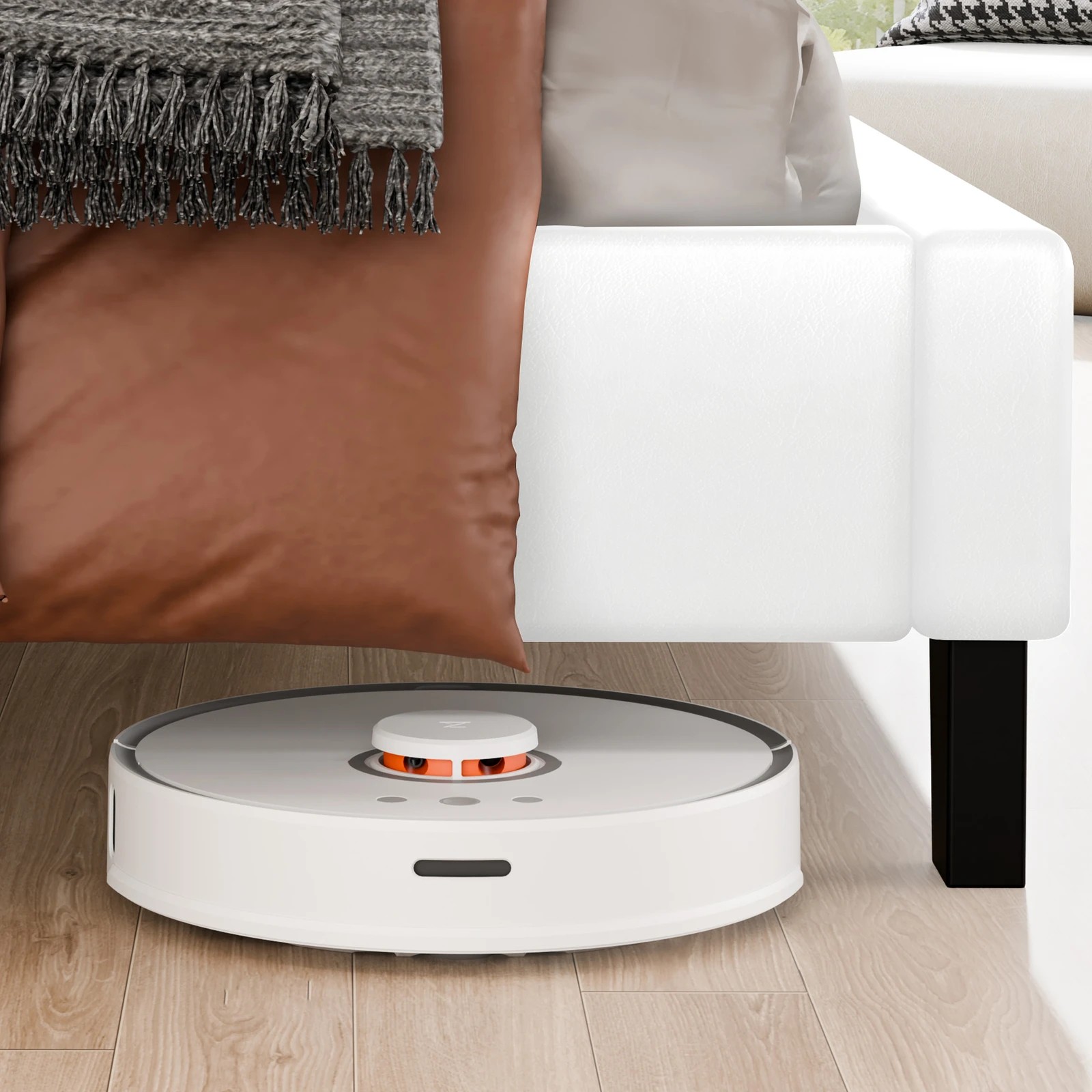 5 Alfordson Bed Frame Double Size Wooden Slats Platform Leather Paula - White, 5 of 9