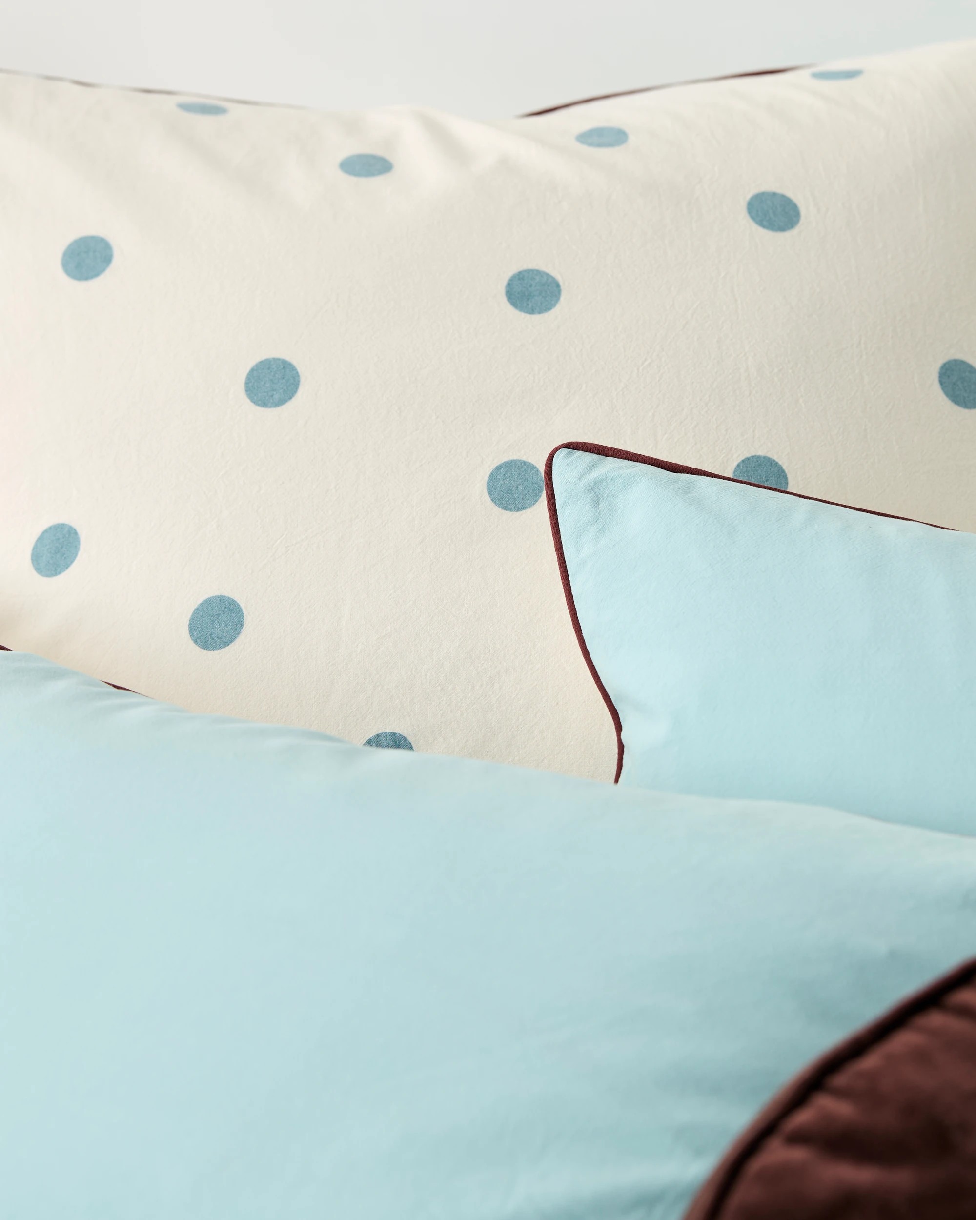 8 Arlo Polka Dot Stonewash Cotton Quilt Cover Set - Super King Bed - Blue, 8 of 10