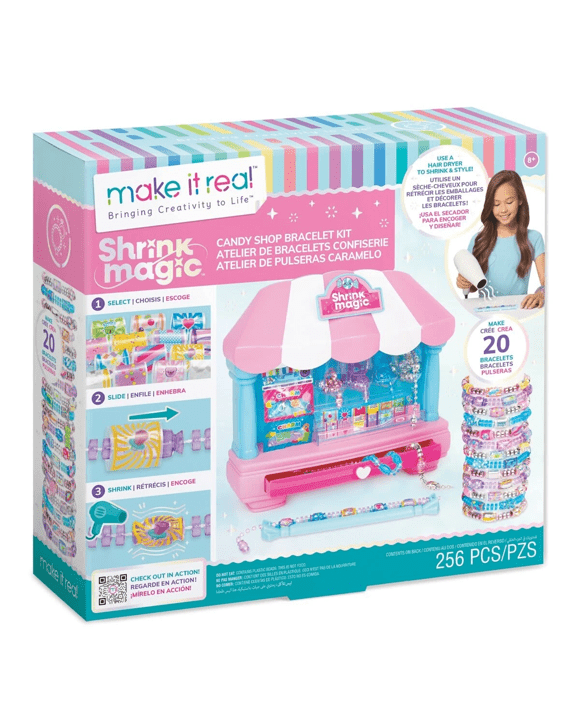 256 Piece Make It Real Shrink Magic Candy Shop Bracelet Kit