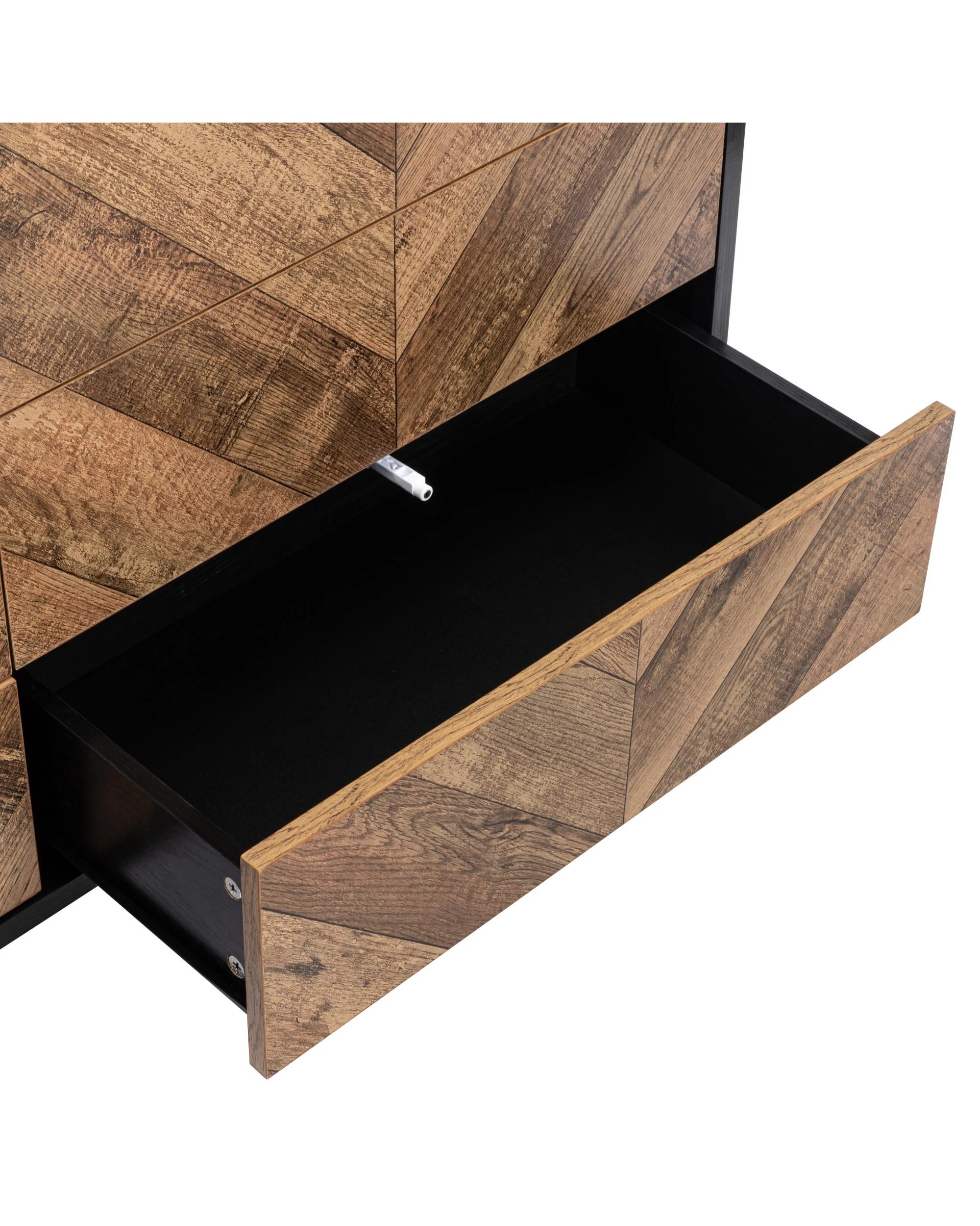 8 Kodu Tallboy Lowboy Dresser Chest with 6 Drawers - Black, 8 of 10