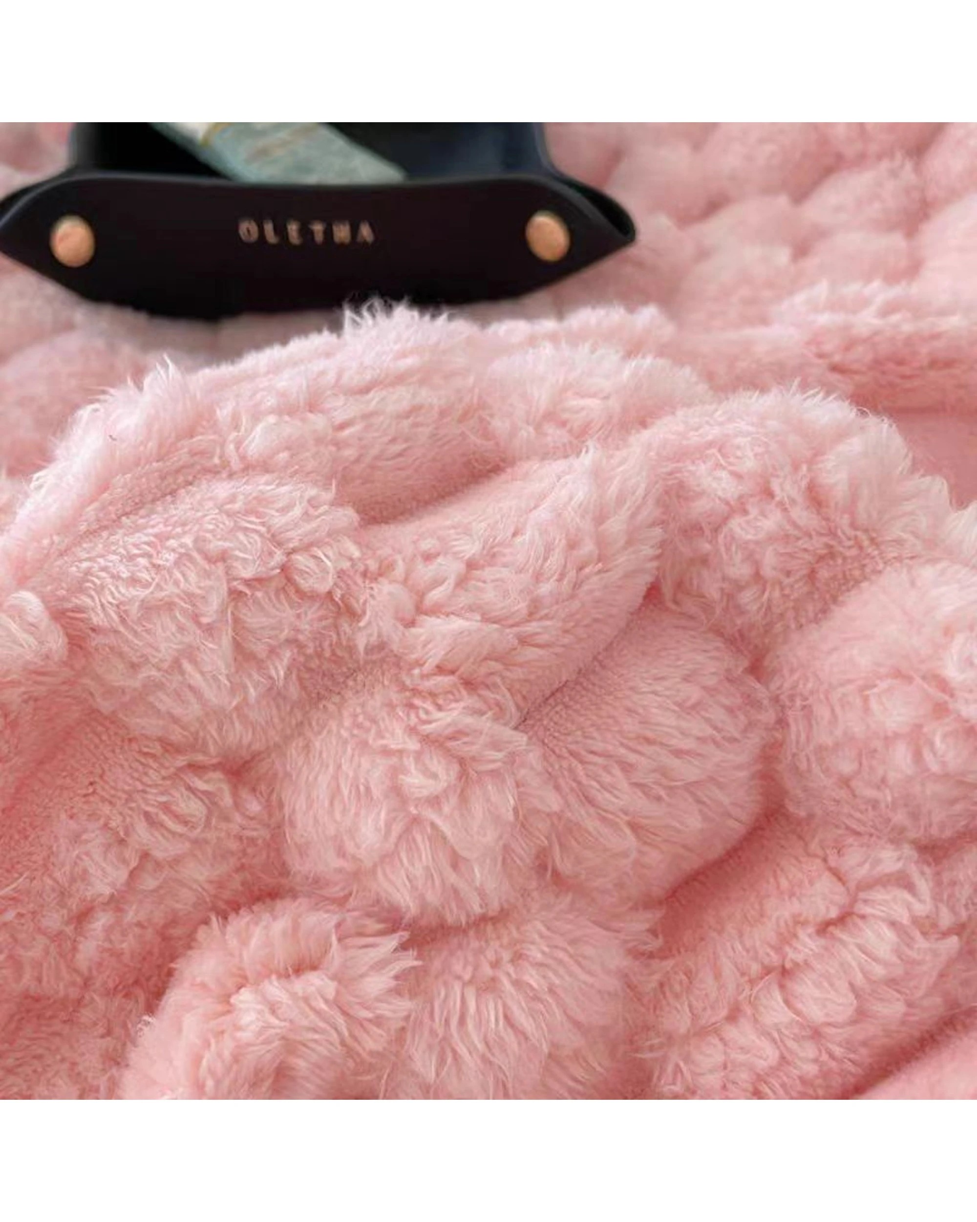 4 Cotton More Large Soft Microsherpa Bed Blanket Throw 200x230cm - Pink, 4 of 6