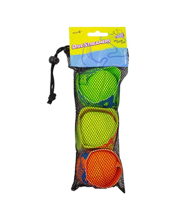 Cooee 3pc Neoprene Swimming Pool Dive Streamers Toy 24cm - Multi