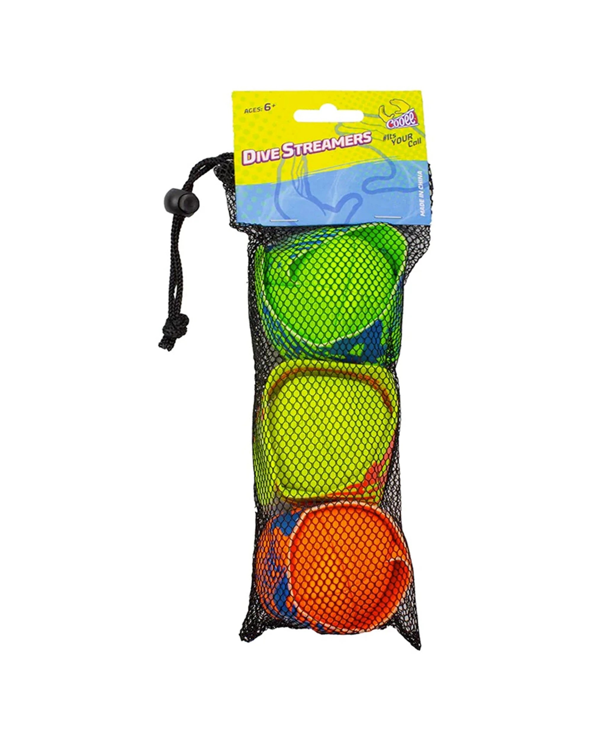 1 Cooee 3pc Neoprene Swimming Pool Dive Streamers Toy 24cm - Multi, 1 of 3