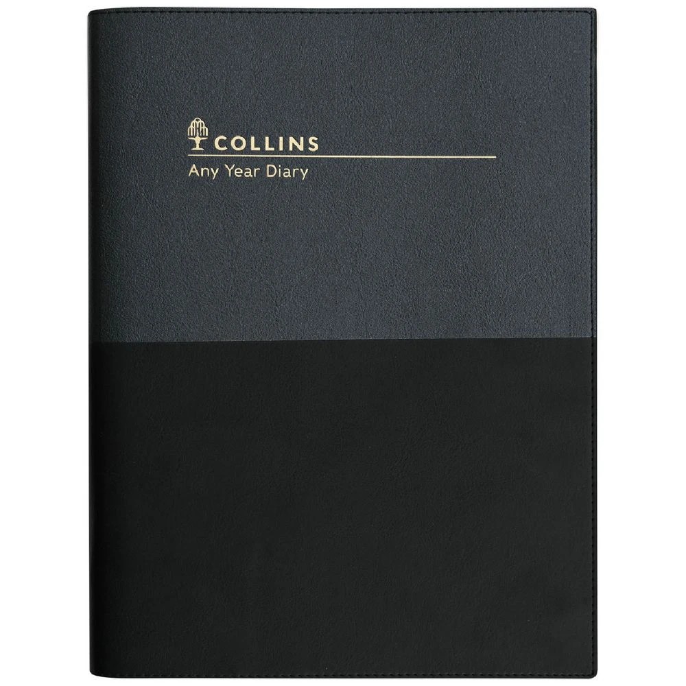 1 Collins A4 Day to Page  Undated Vanessa Diary Black, 1 of 9