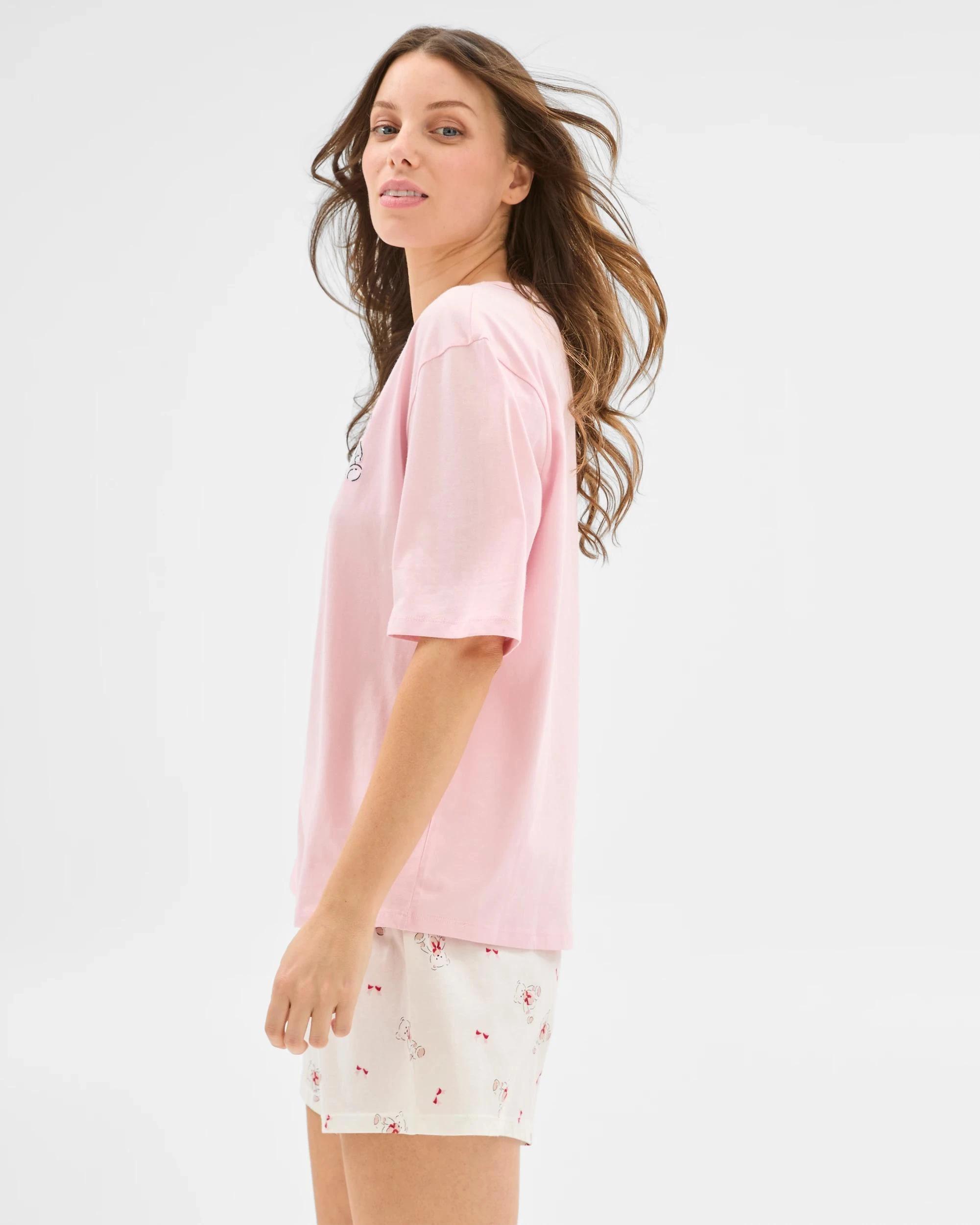 3 Target Woman Womens Australian Cotton Blend Jersey Pyjama Sleep Set TEDDY BEAR, 3 of 5