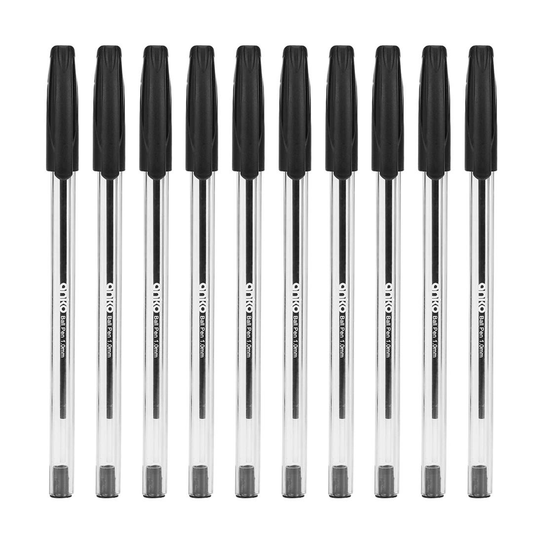2 10 Pack Ballpoint Pens - Black, 2 of 4