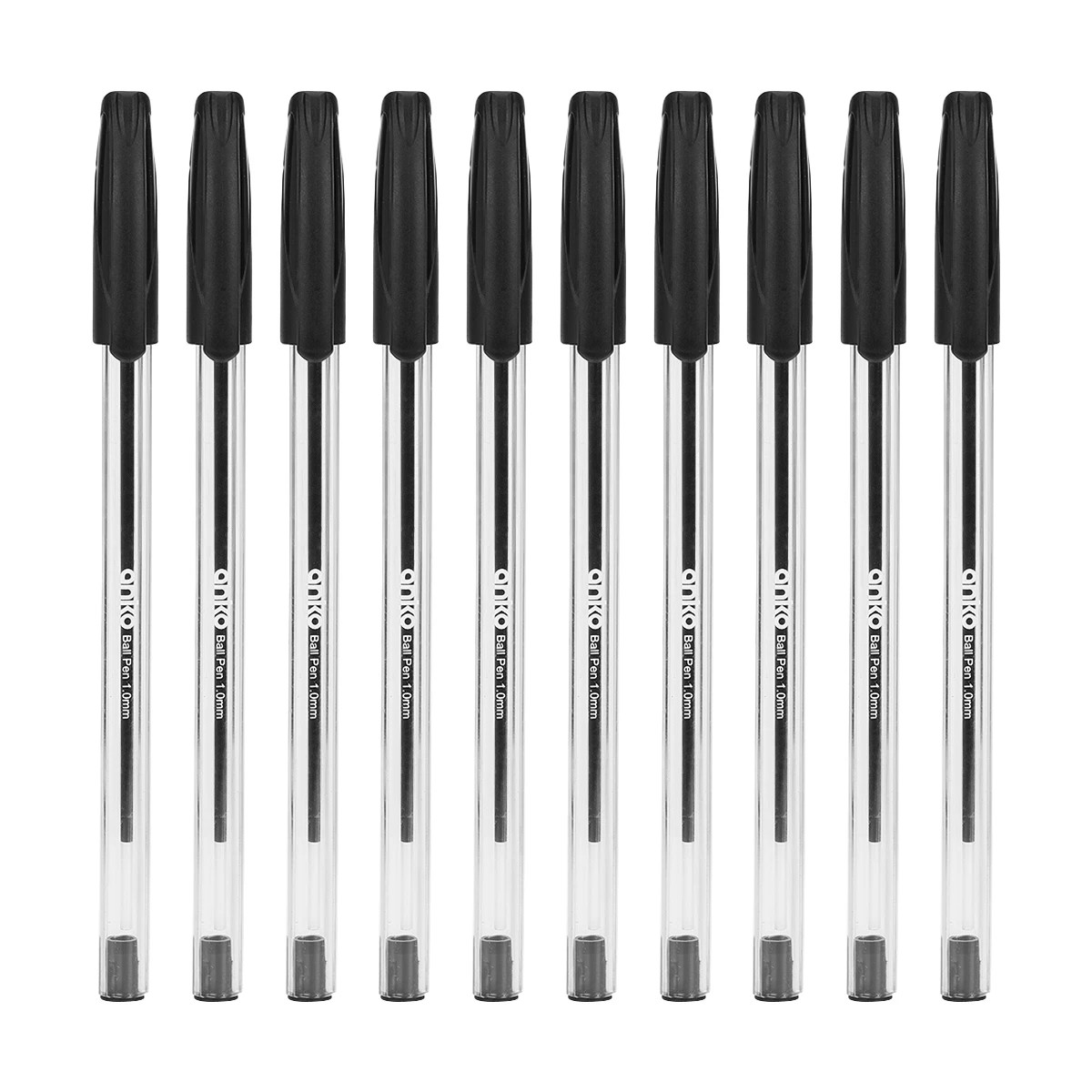 2 10 Pack Ballpoint Pens - Black, 2 of 4