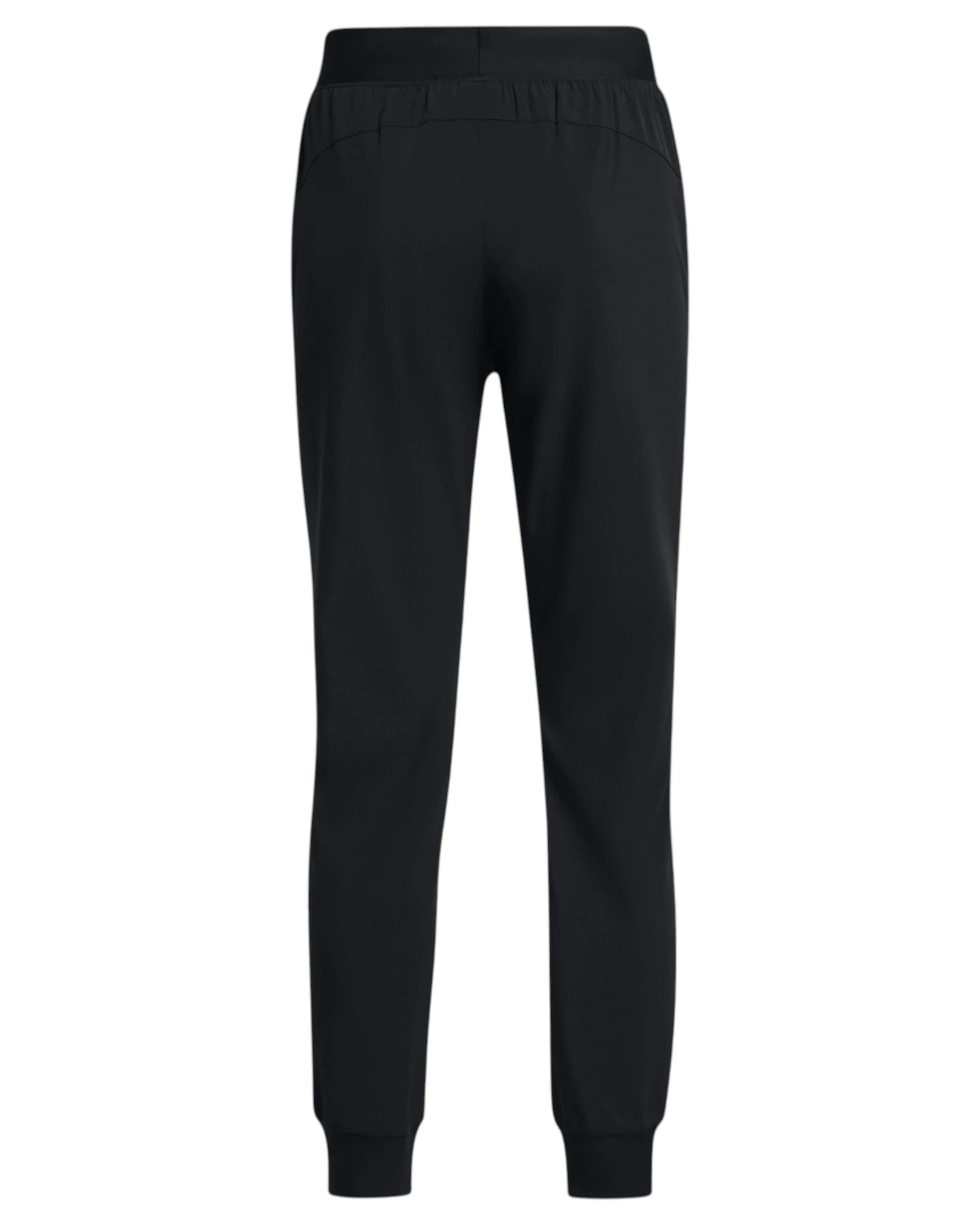 5 Under Armour Womens Rival High-Rise Woven Pants Black Trackies BLACK, 5 of 6