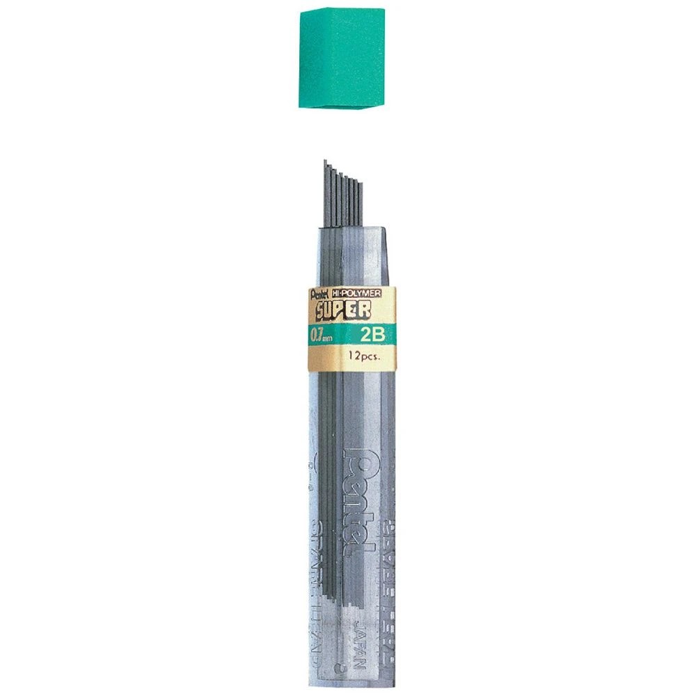 1 Pentel Hi-Polymer Mechanical Pencil Lead Refills 0.7mm 2B, 1 of 1