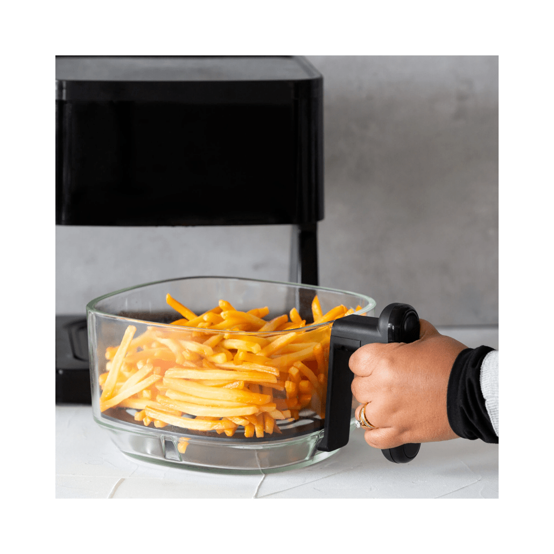 5 Healthy Choice 1350W 5L Touch Controlled Digital Air Fryer with Glass Basket, 5 of 8
