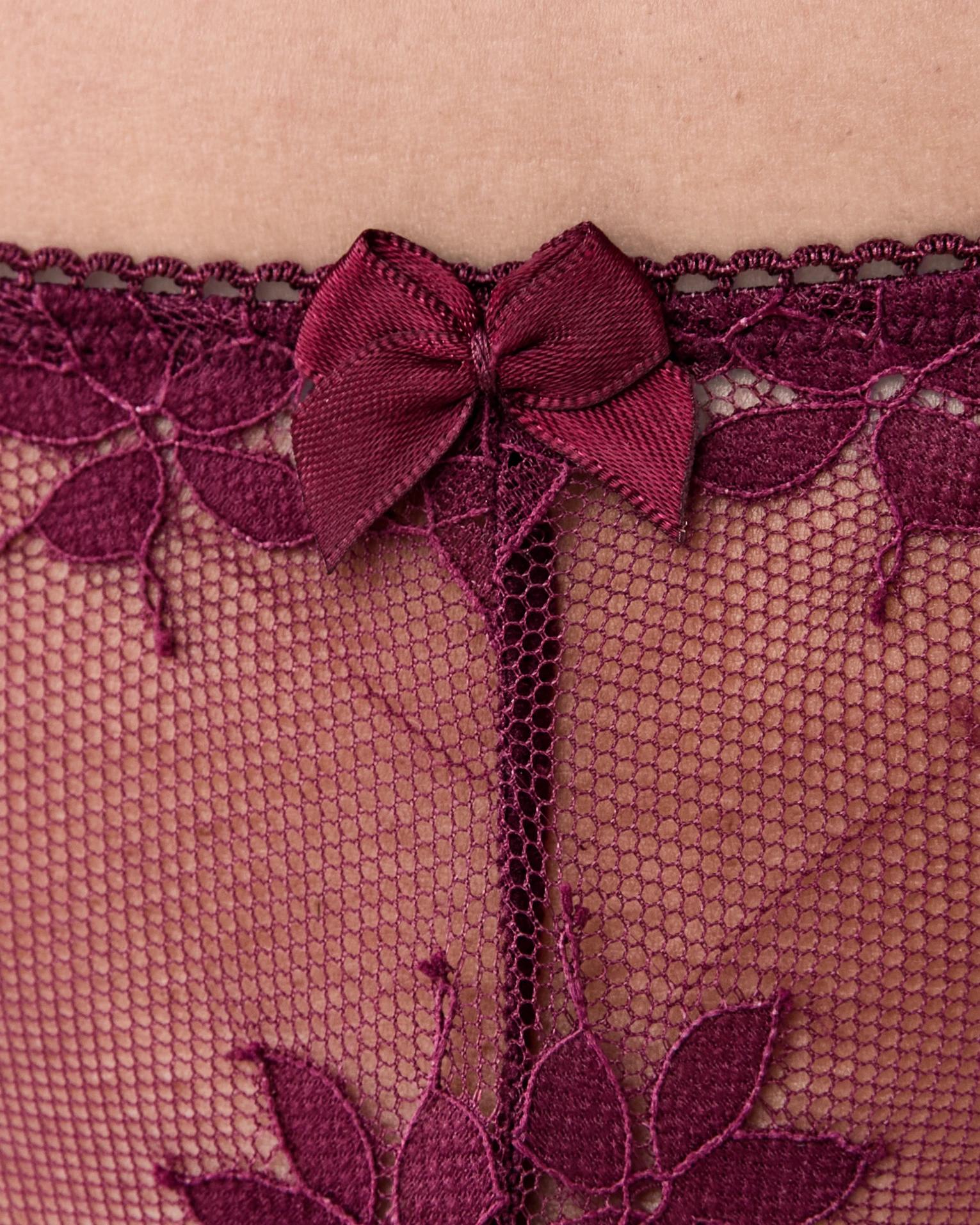 4 Co-ordinated Lace Cheeky Bikini Briefs Velvet Red, 4 of 6