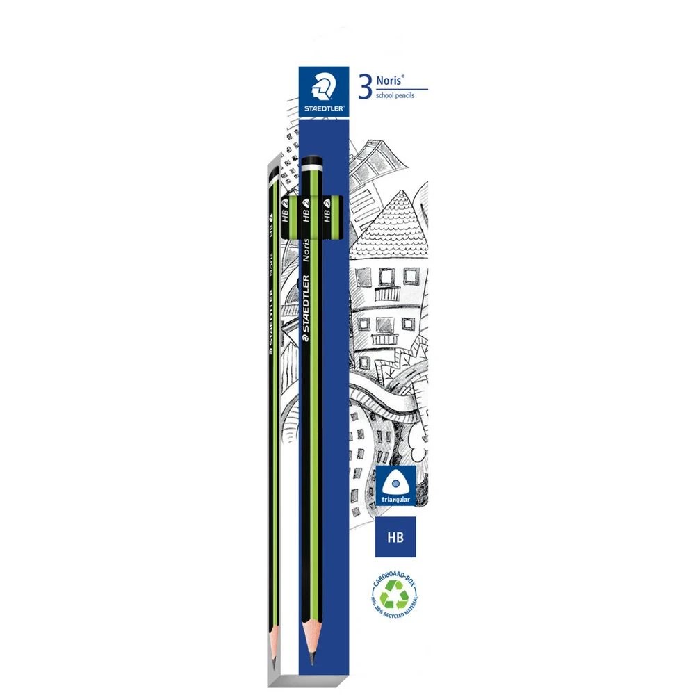 1 Staedtler Noris Triangular Graphite Pencil HB 3 Pack, 1 of 6