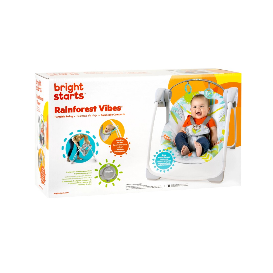 3 Bright Starts Rainforest Vibes Portable Swing, 3 of 4