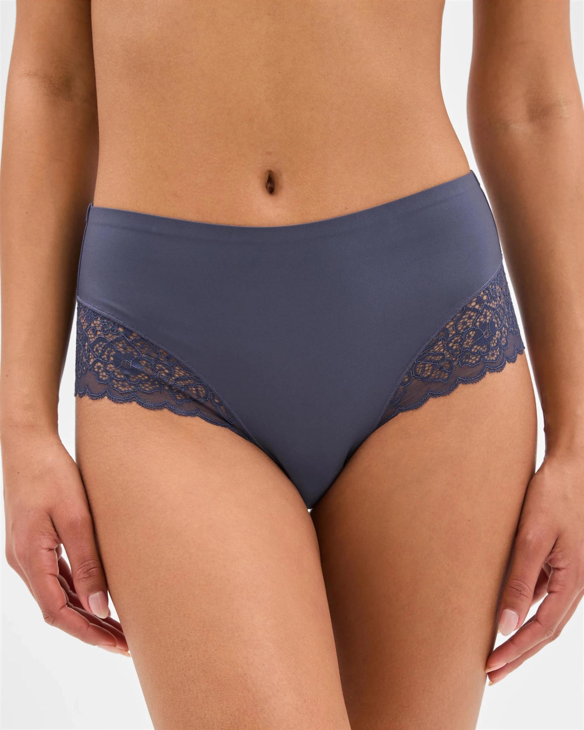 2 Target Womens Luna Smooth Touch Lace Bonded Waist Midi Briefs 2 Pack WINTER BLUE, 2 of 4