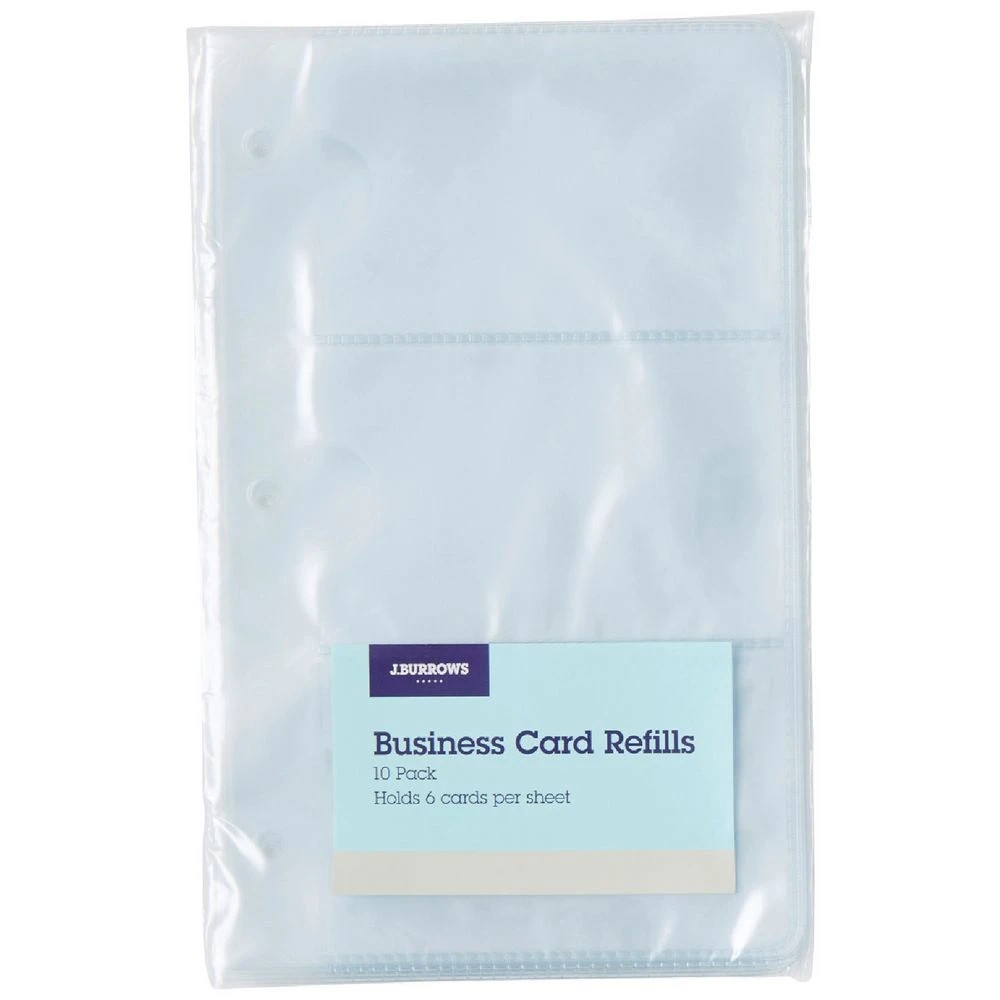 1 J.Burrows A5 Business Card Refills 10 Pack, 1 of 2