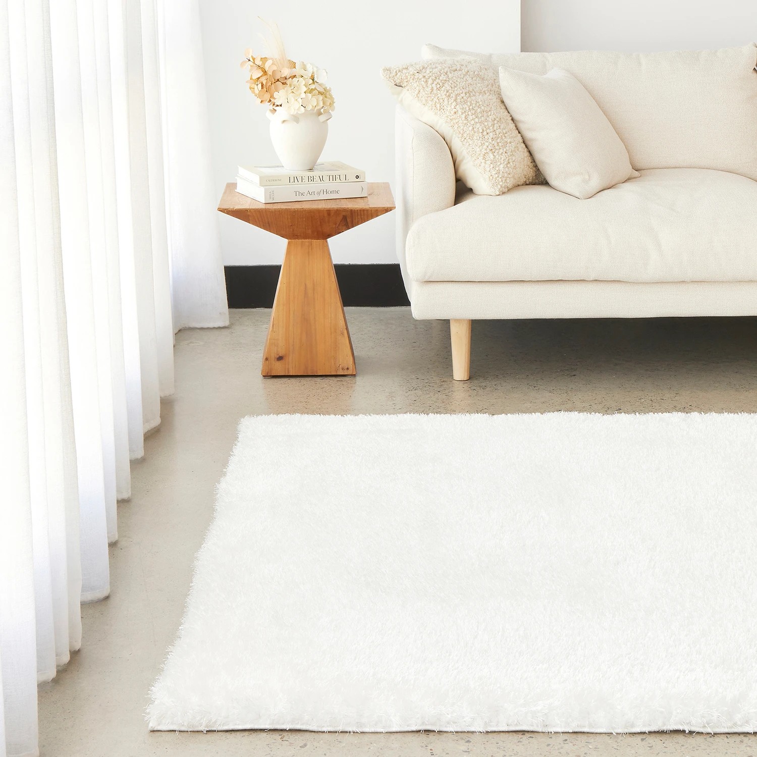 4 Common Ground Rugs Sienna 150x80cm - Small Power Loomed Floor Rug - White, 4 of 9