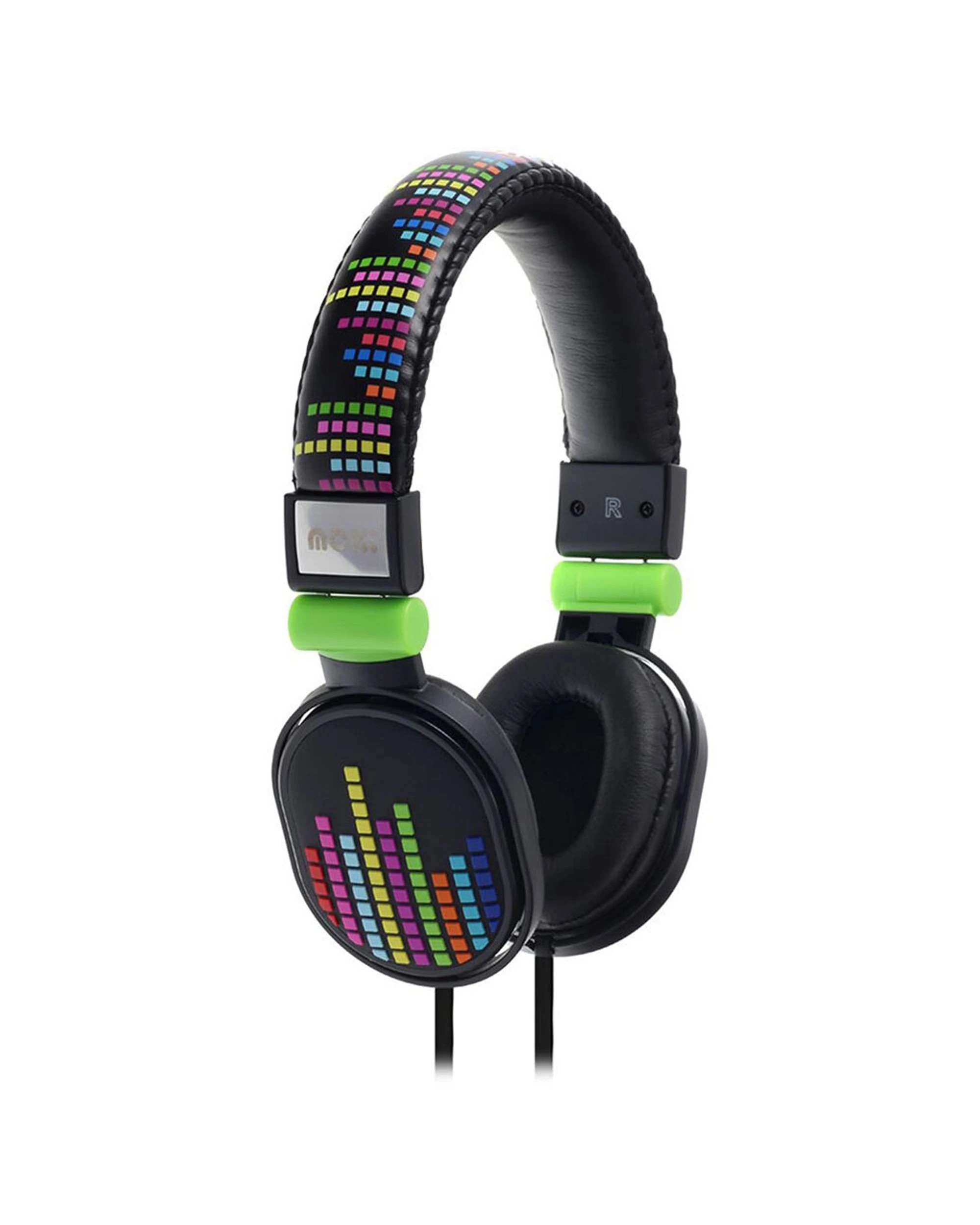 1 Moki Popper Levels Headphones DJ Style Swivel Ear Cups 120cm - Black, 1 of 1
