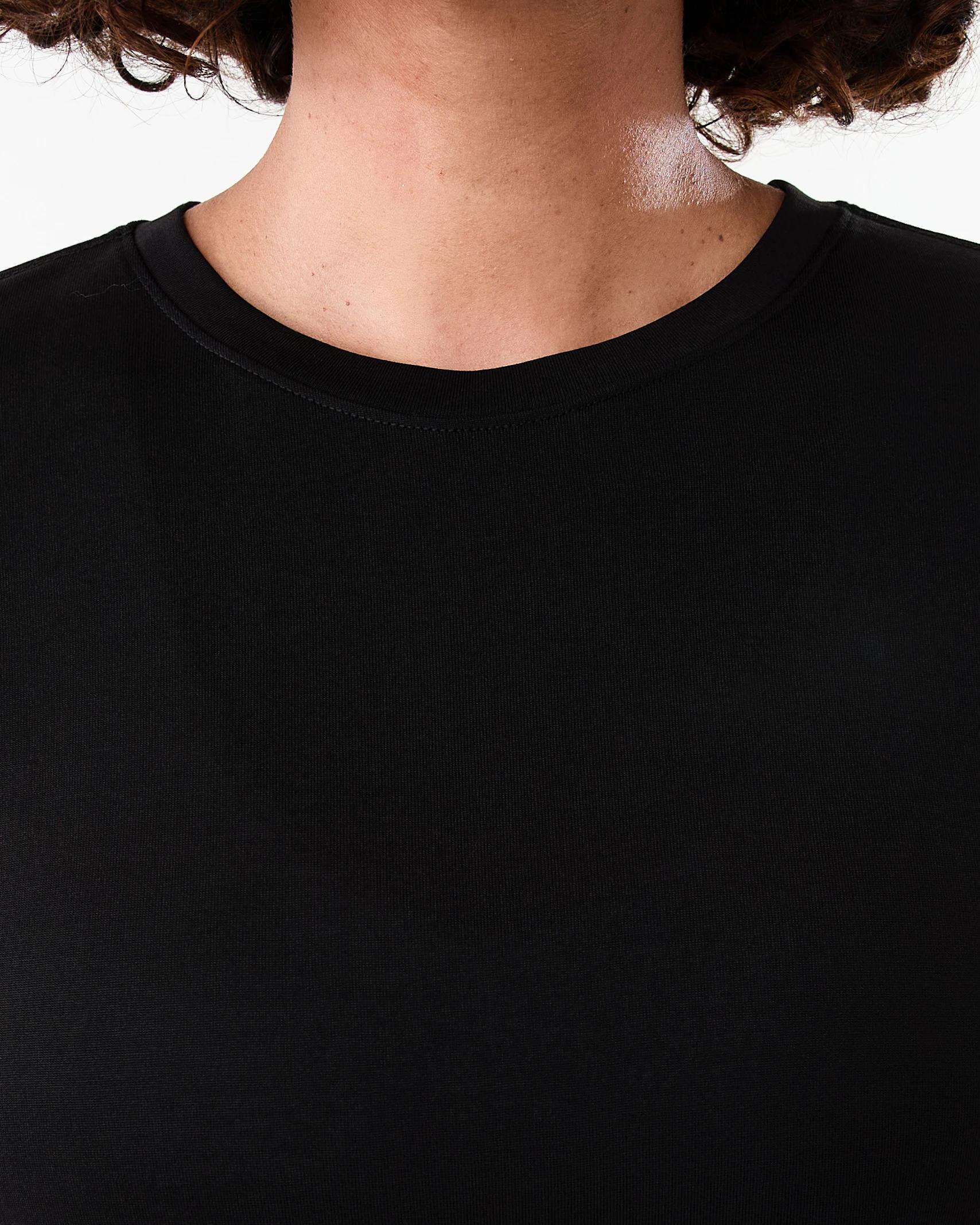 5 Active Womens Modal Blend Mid Length T-shirt Black, 5 of 5