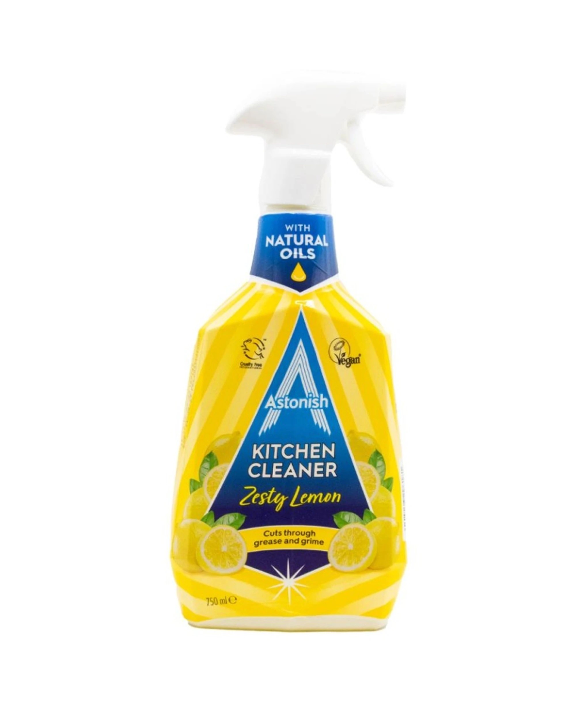 2 Astonish 12PK Kitchen Cleaner Spray With Oils Zesty Lemon Scent 750ml - Yellow, 2 of 4