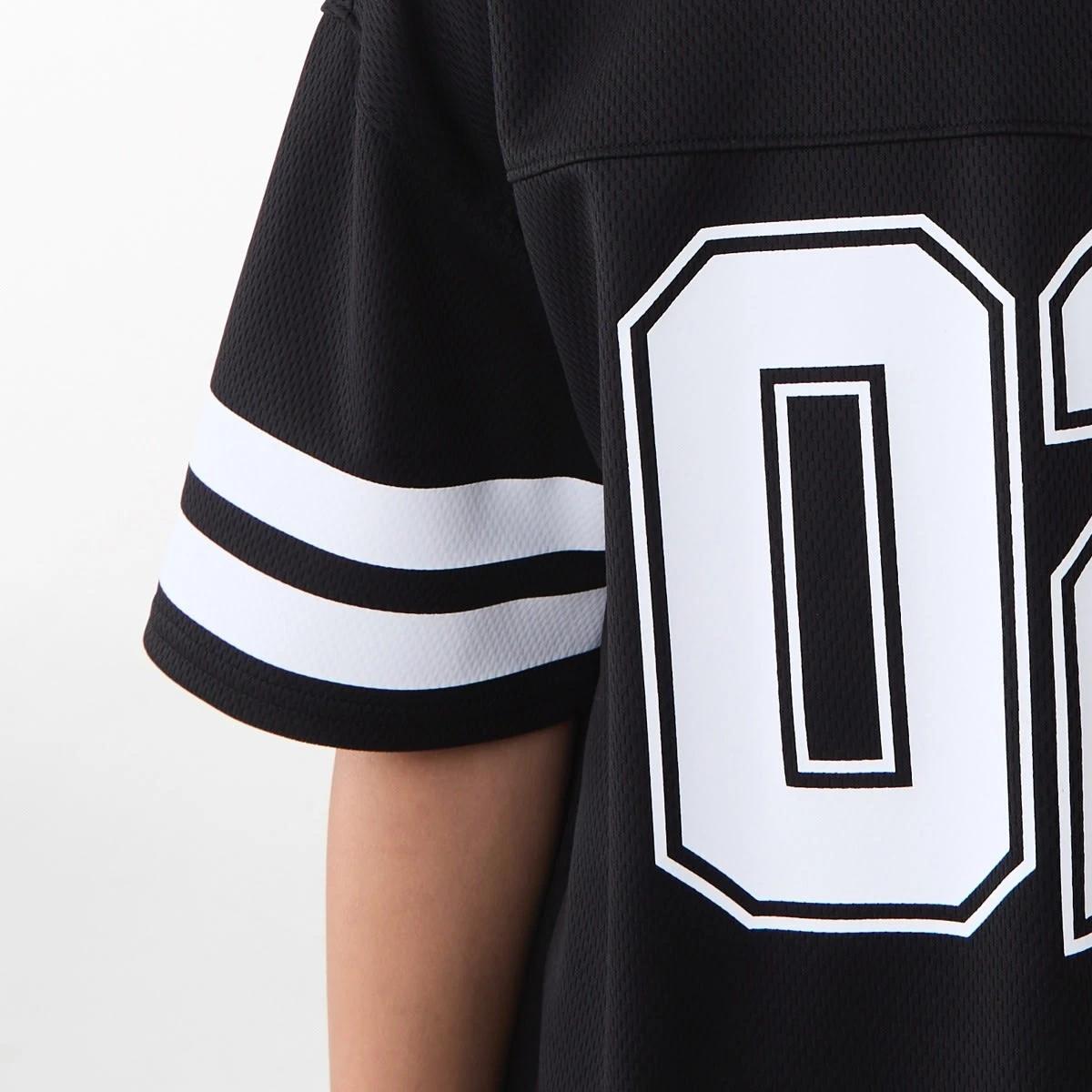 3 Short Sleeve Oversized Mesh T-shirt JERSEY 02 BLACK, 3 of 6