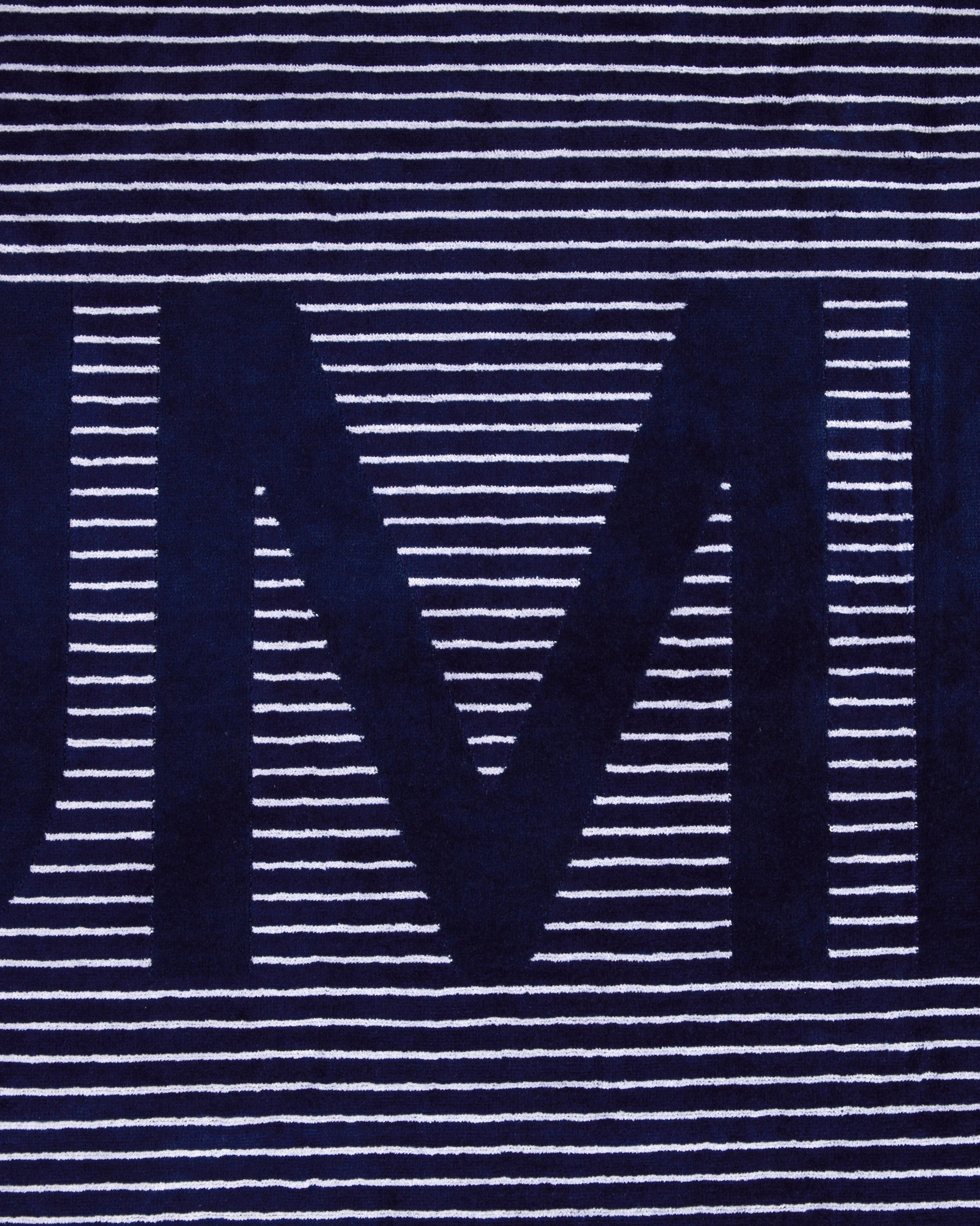 2 Cotton Stripe Extra Large Beach Towel - Navy, 2 of 6