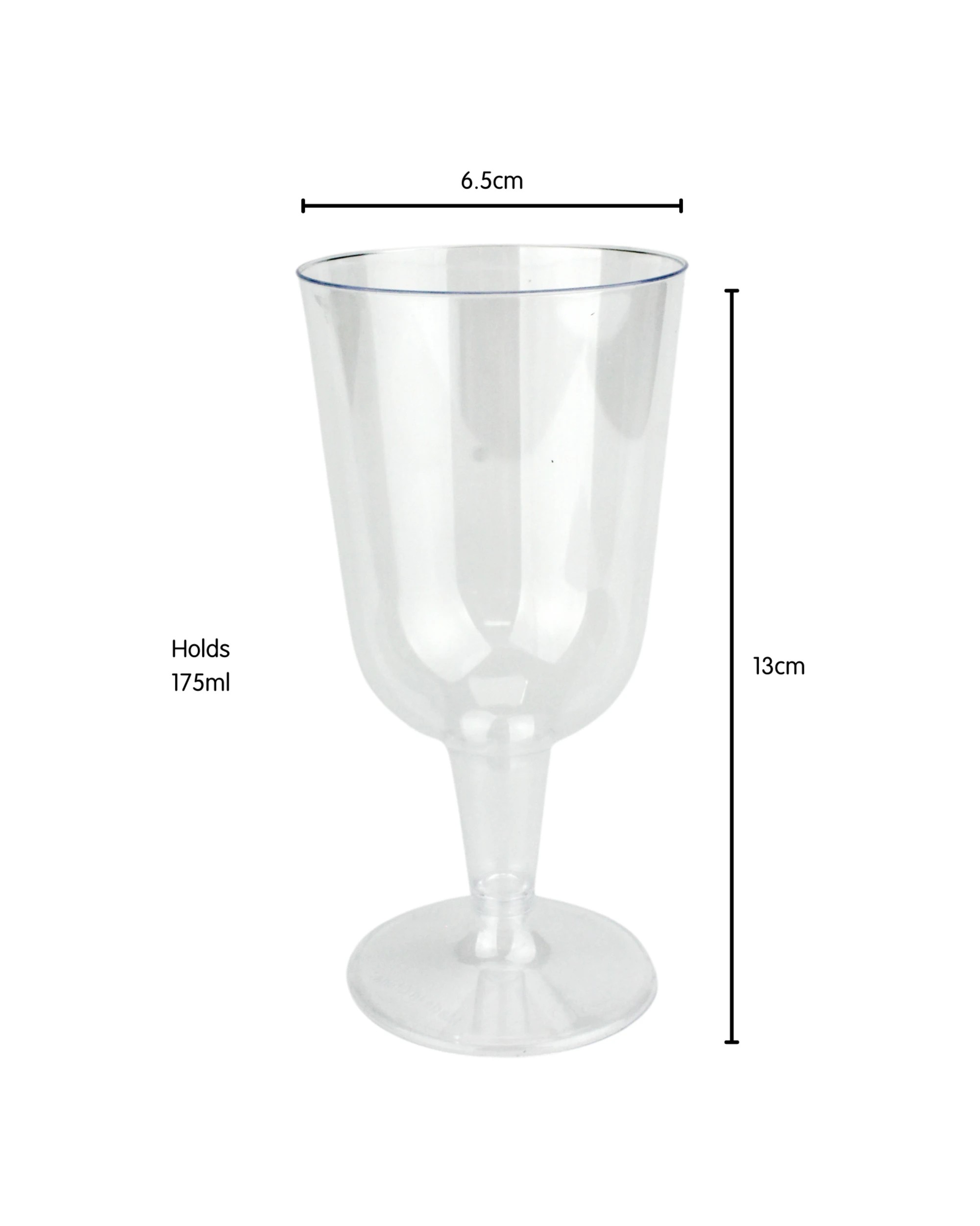 2 Alpen Clear Plastic Reusable Wine Glasses Pack of 12, 2 of 3