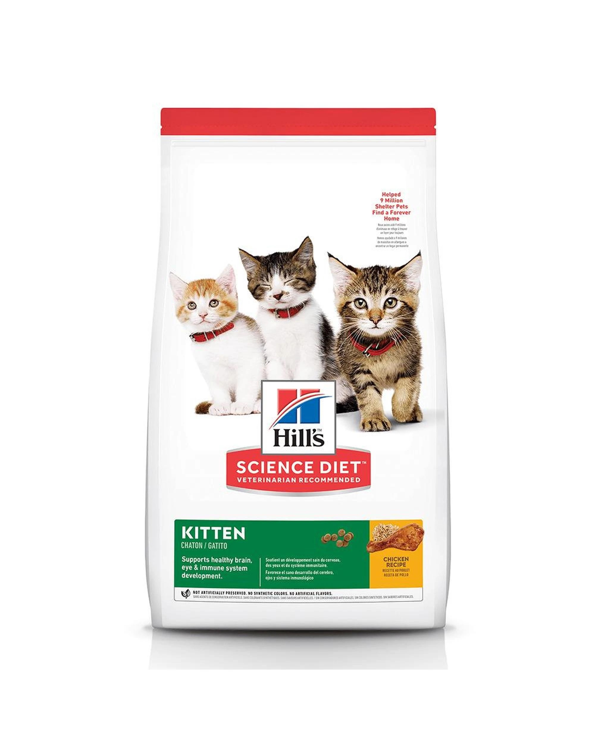 1 Hills Kitten Healthy Development Dry Cat Food Chicken 1.58kg, 1 of 2