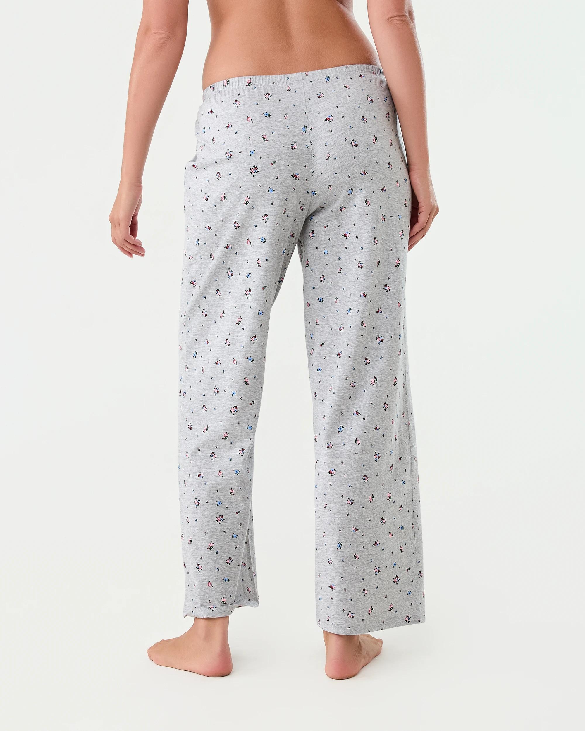 3 Cotton Print Knit Pants Rose Ditsy, 3 of 4