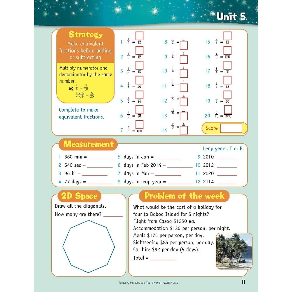 6 Targeting Mental Maths Year 6 2022 Edition, 6 of 10