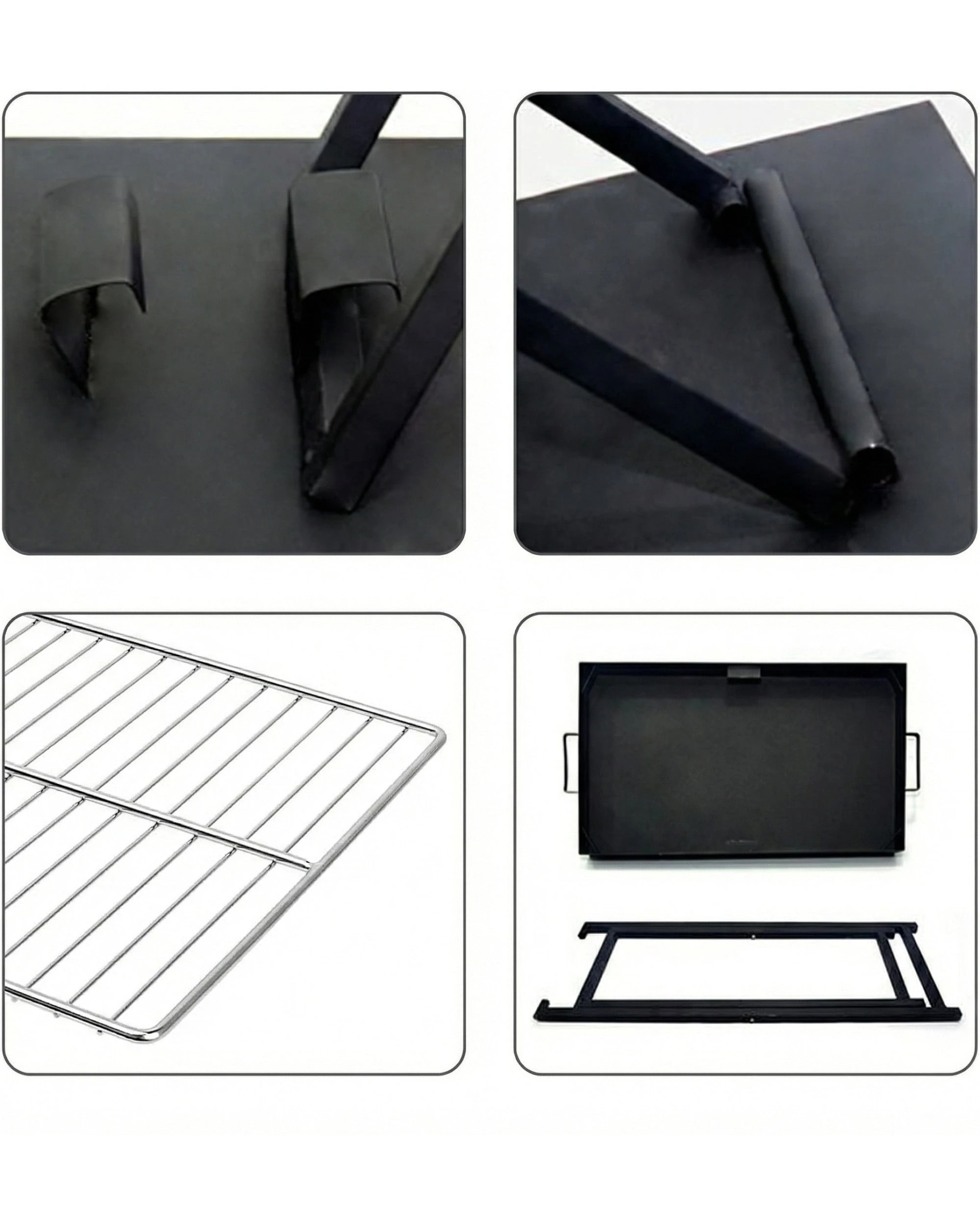 8 Wallaroo Charcoal BBQ Grill Camping Hiking Suitable Outdoor Foldable Legs Height Adjustable - Black, 8 of 9