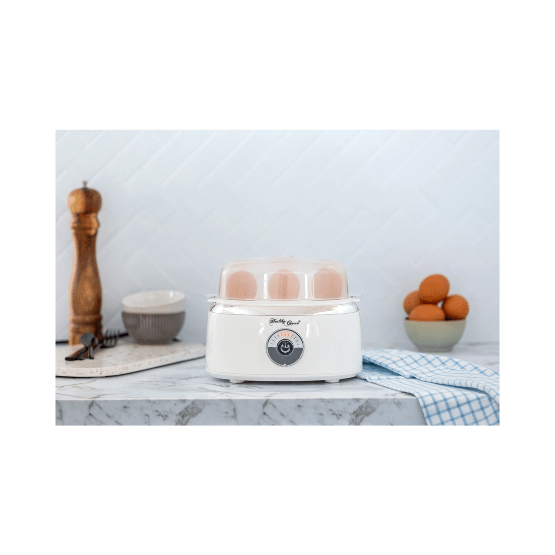 2 Healthy Choice Electric Egg Steamer, Fits 7 Eggs &amp;amp; Cooked Perfectly, 2 of 7