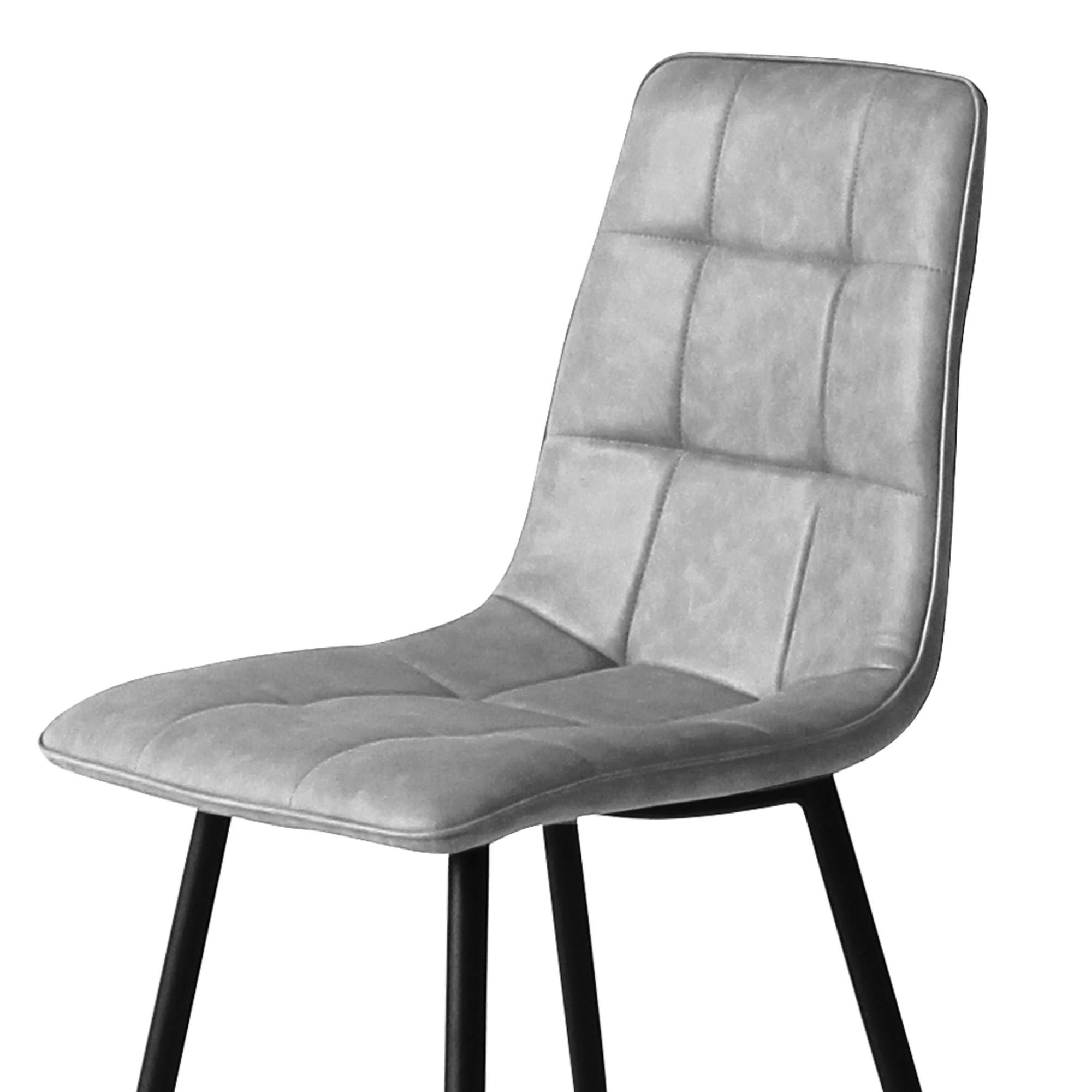 4 Levede 1 Set Of 4 Retro Dining Chairs - Grey, 4 of 6