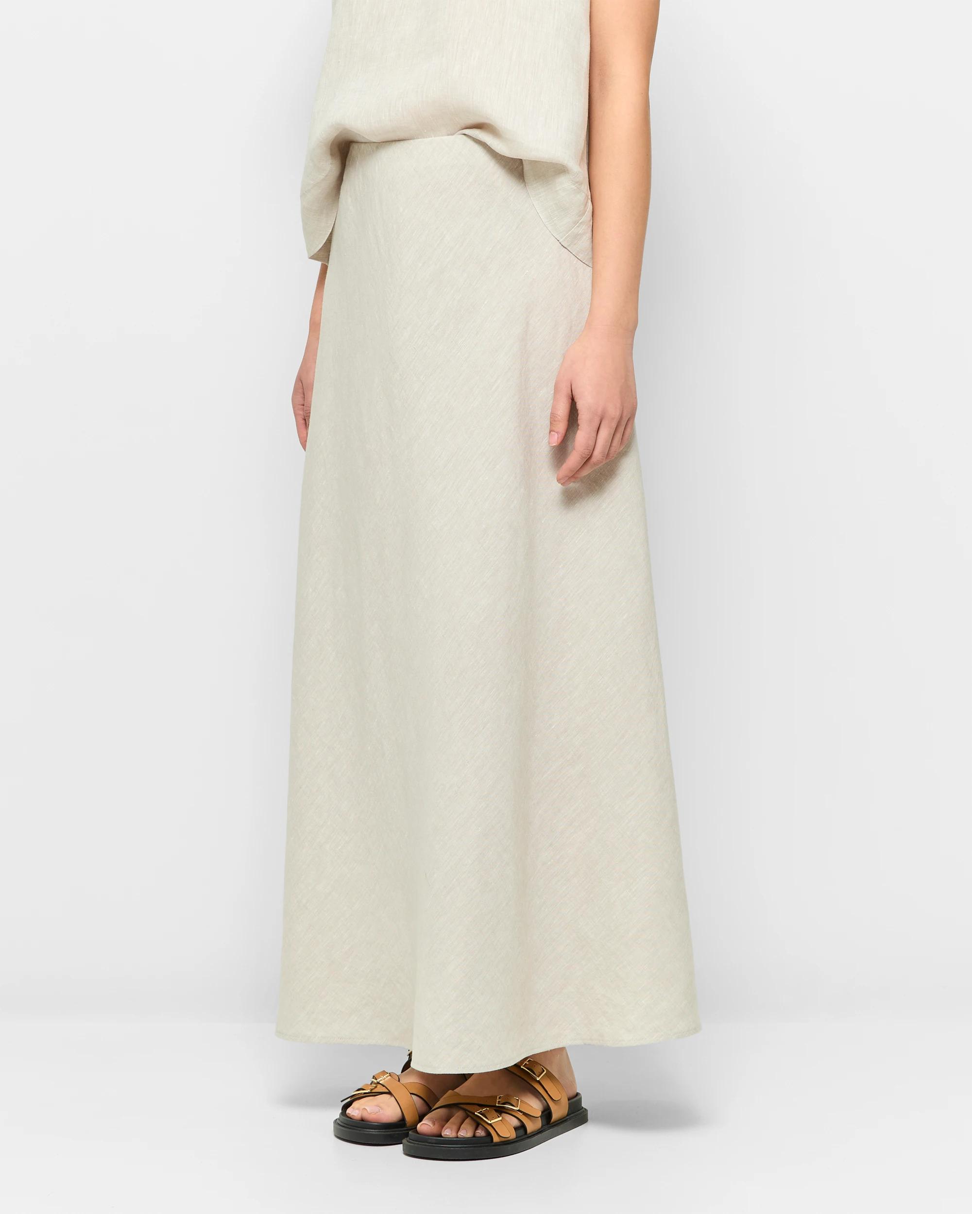 3 Target European Linen Bias Cut Midi Skirt FLAX, 3 of 5