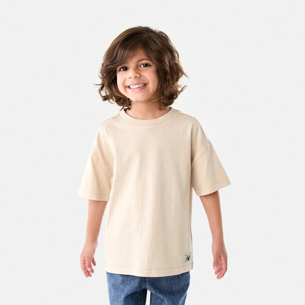 1 Oversized Washed T-shirt NATURAL ECRU, 1 of 9