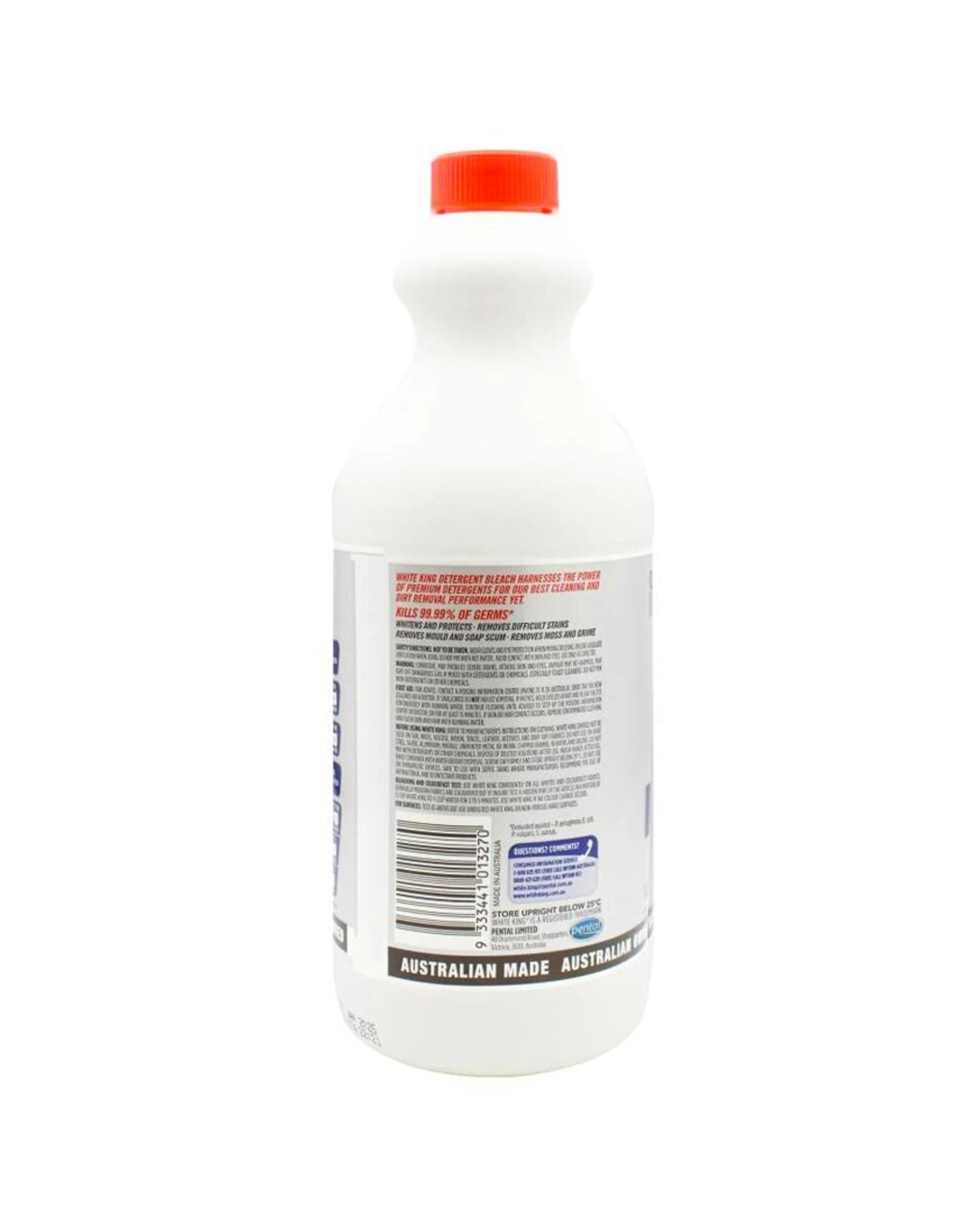 4 White King 12PK Detergent Bleach Home Cleaning Liquid 1.25L - White, 4 of 4