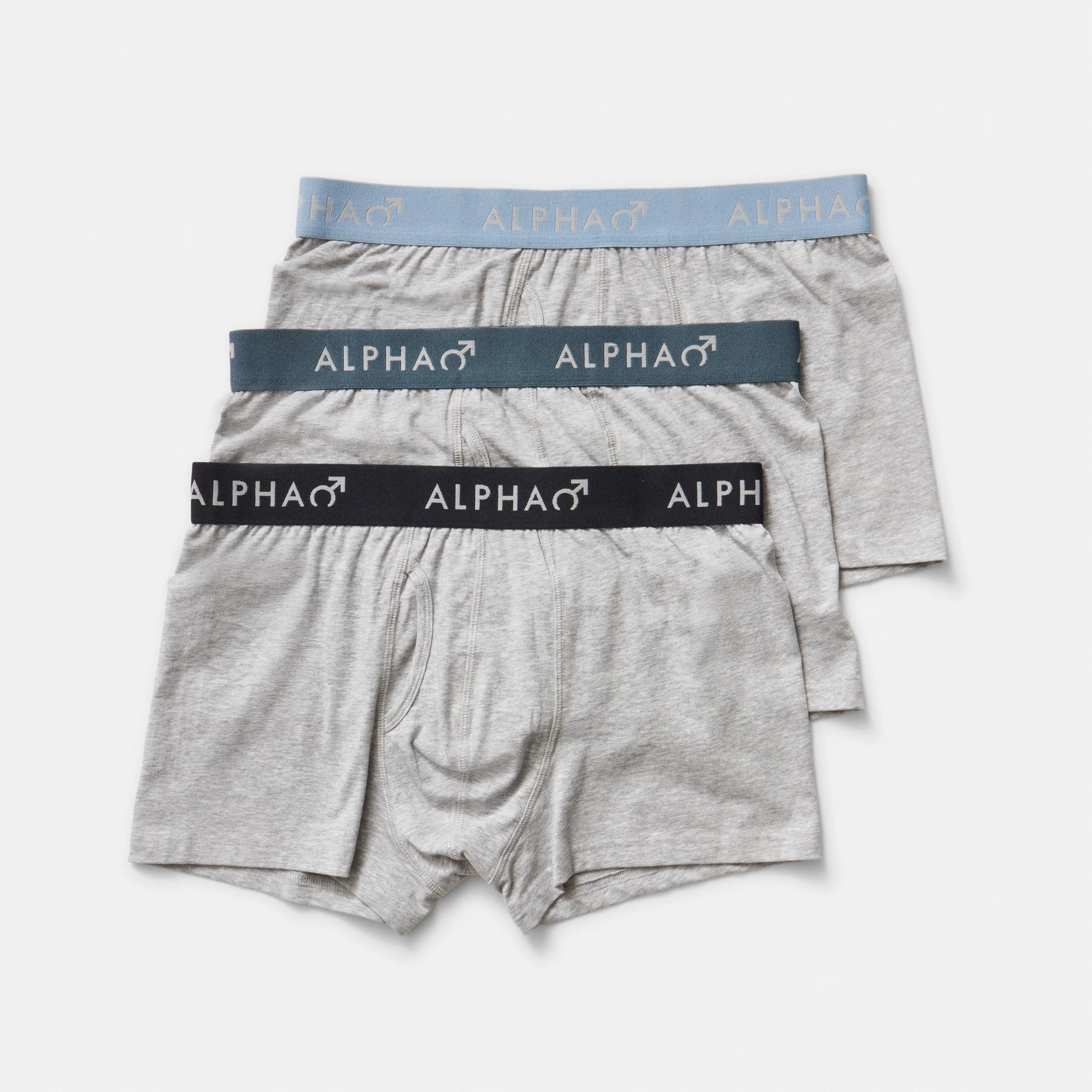 1 3 Pack Colour Elastic Trunks GREY, BLUE DUST, 1 of 8