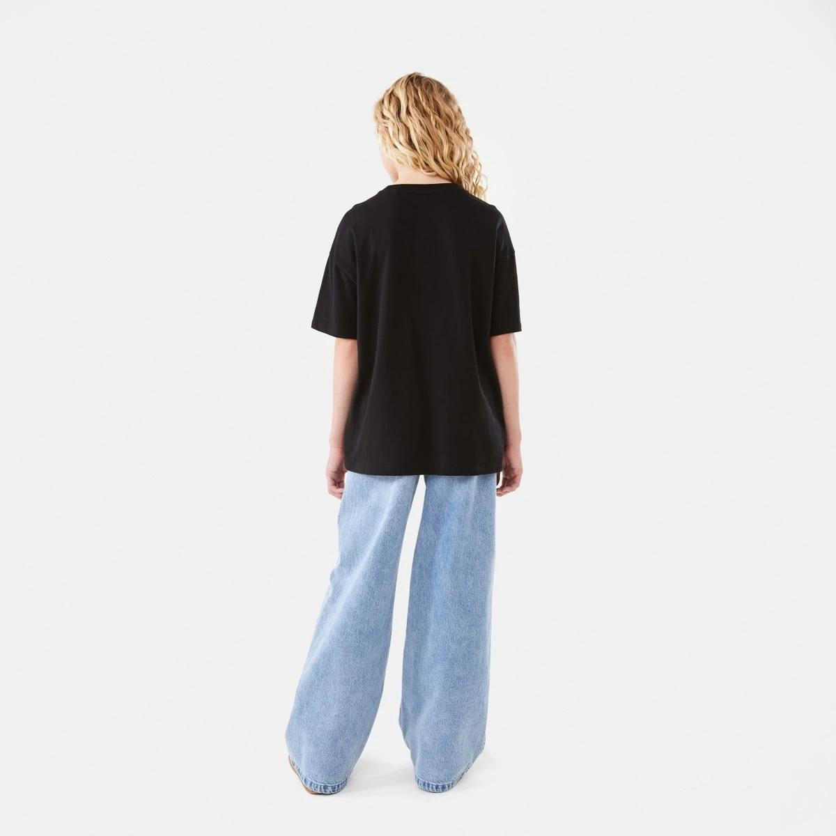 4 Wide Leg Elastic Jeans MID DENIM WASH, 4 of 6