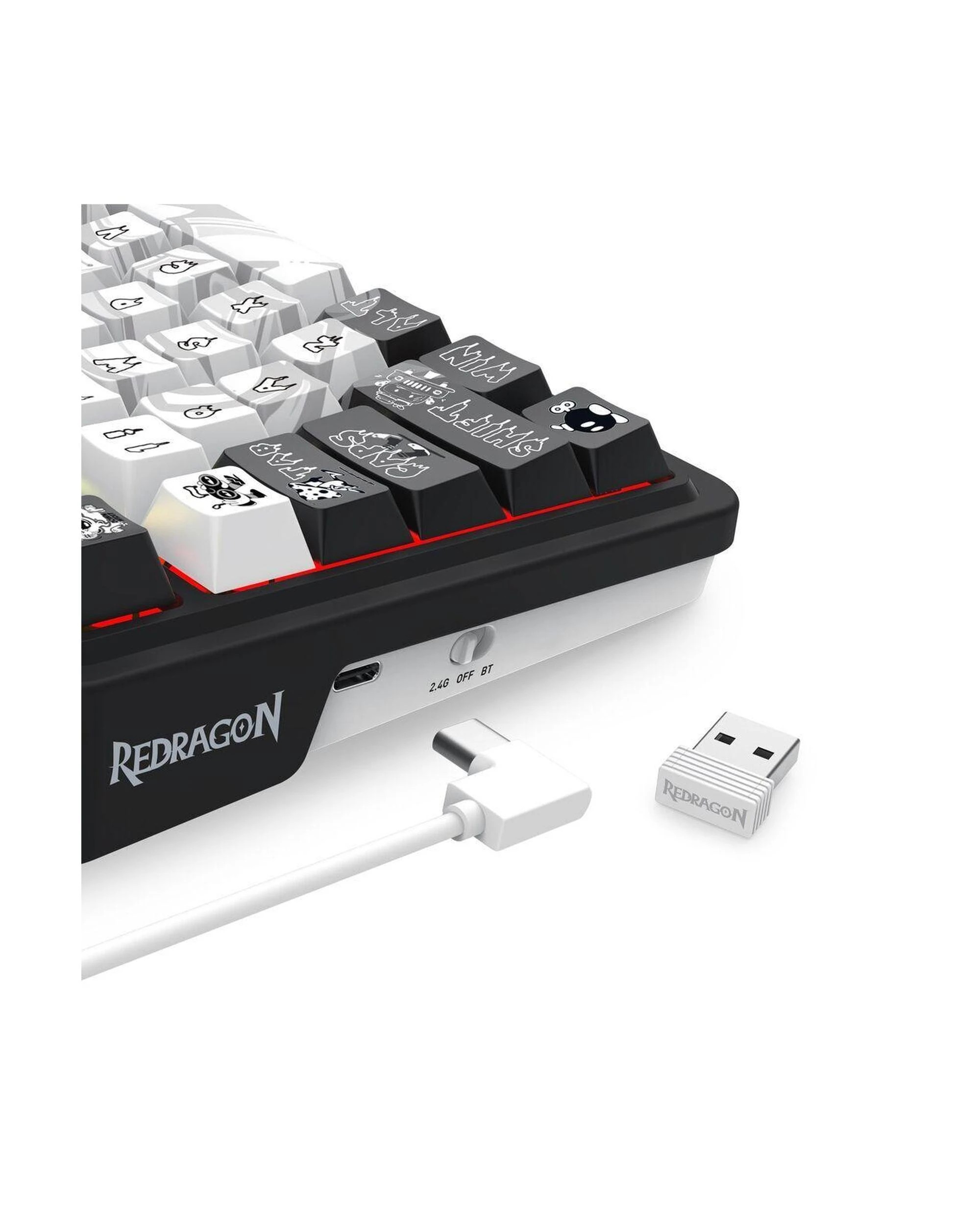 6 Redragon K719GFRGB Pro Artemis Pro Wireless Mechanical Keyboard - Grey, 6 of 10