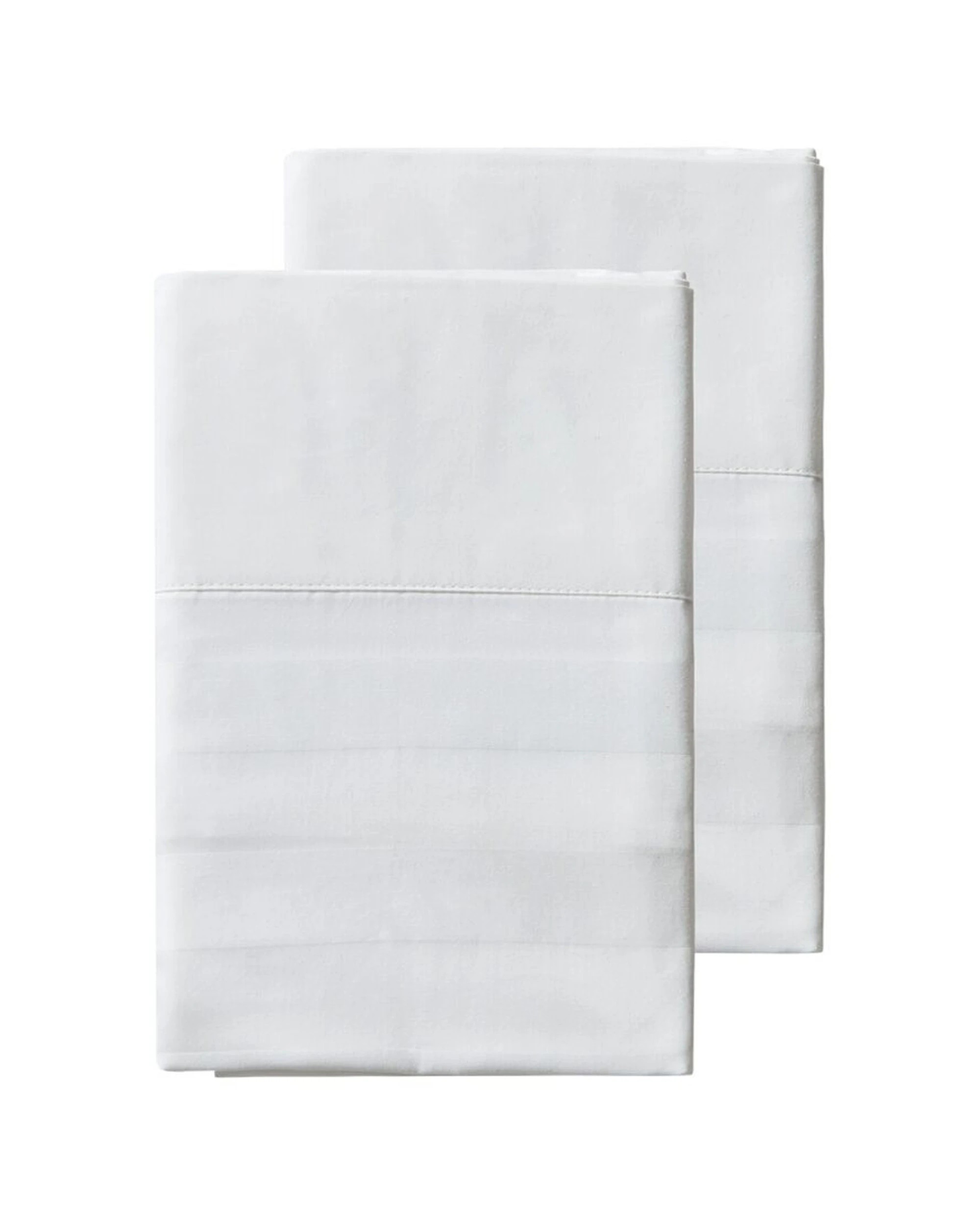 1 Grosvenor House 500TC Hotel Stripe Tailored 100 Percent Cotton European Pillowcase - White, 1 of 3